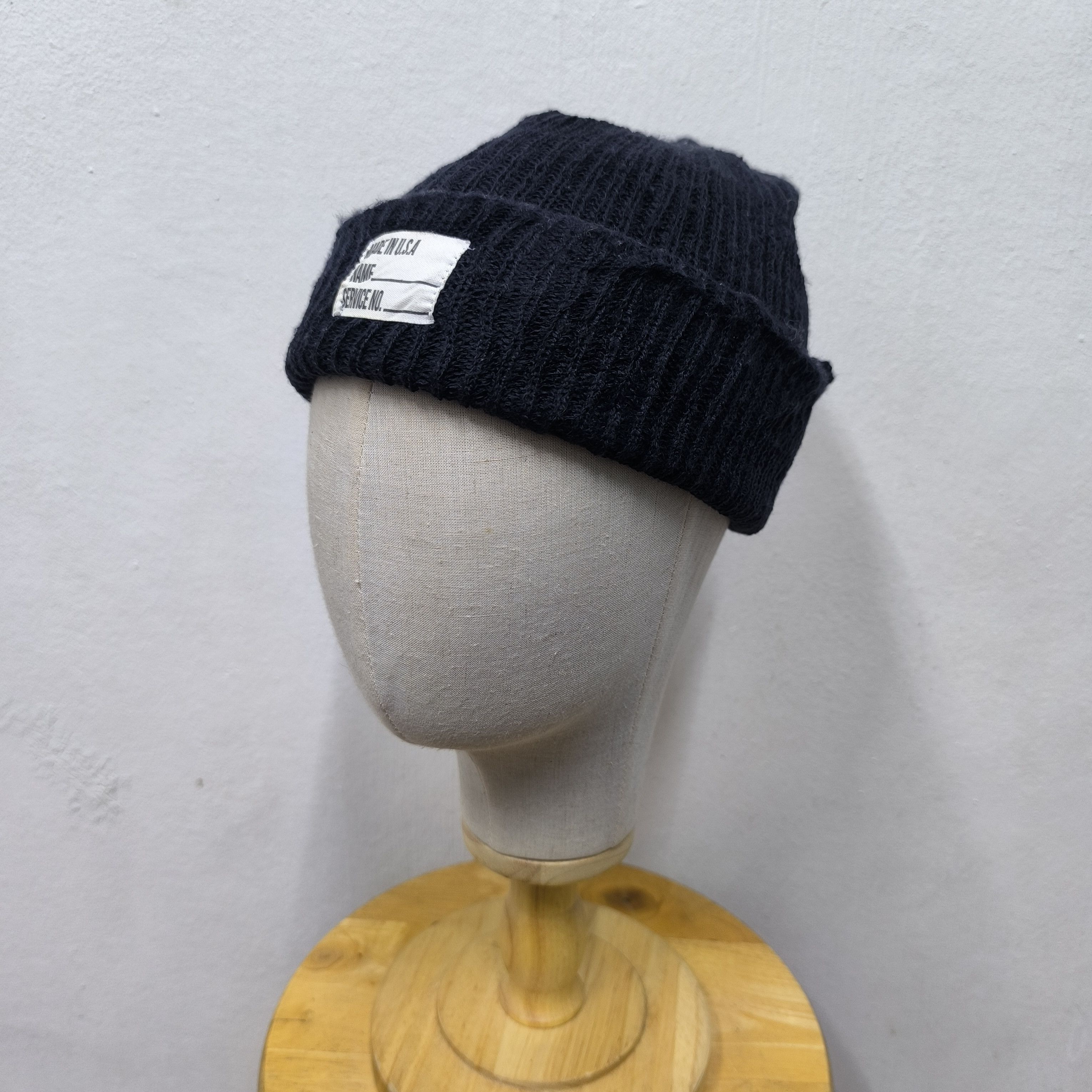 Japanese Brand 💥 Made in usa military army deparment patch short beanie Size ONE SIZE - 2 Thumbnail
