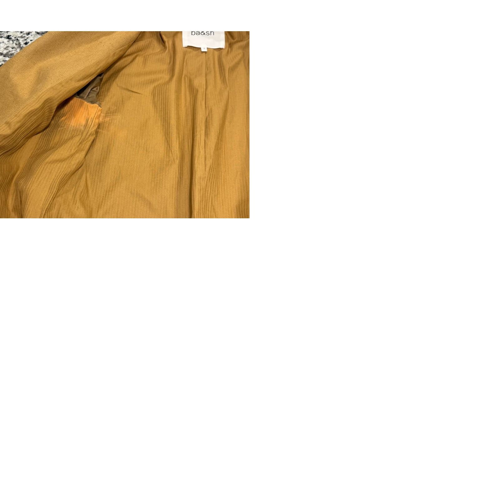 ba&sh ba&sh Jaiko Peak Lapel Linen-Blend Lady Jacket Blazer Camel US Sz 2 luxury Size XS / US 0-2 / IT 36-38 - 10 Thumbnail