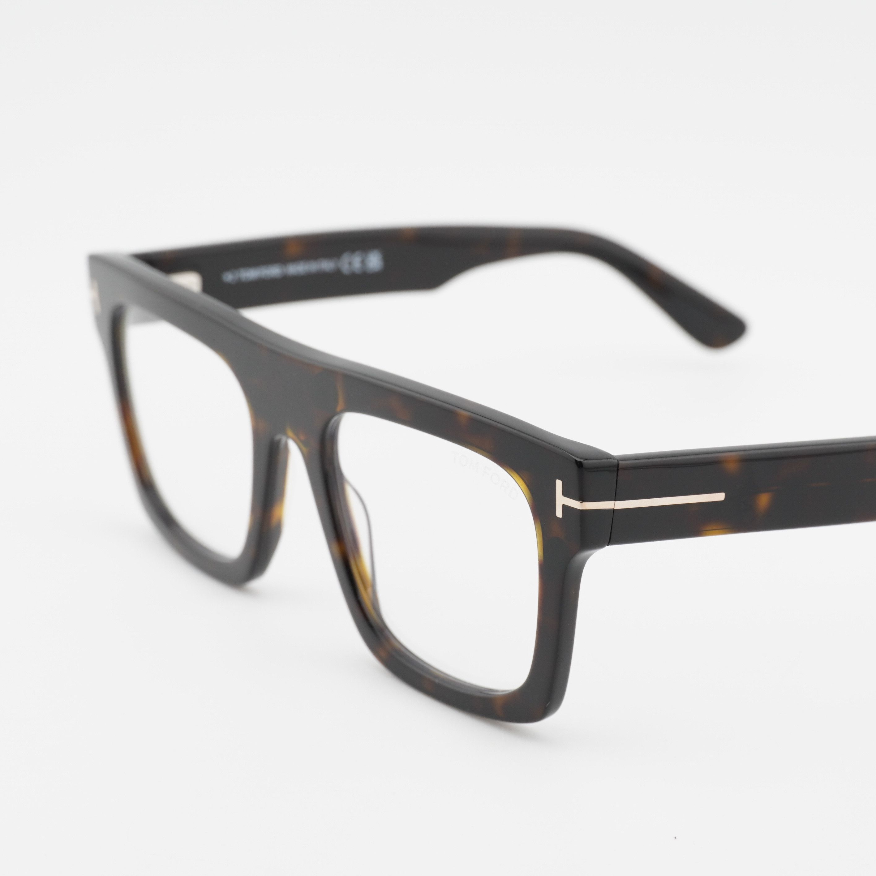 Tom Ford Tom Ford FT6068-B 052 Eyeglasses Havana 53mm Square Frame Size ONE SIZE - 5 Thumbnail