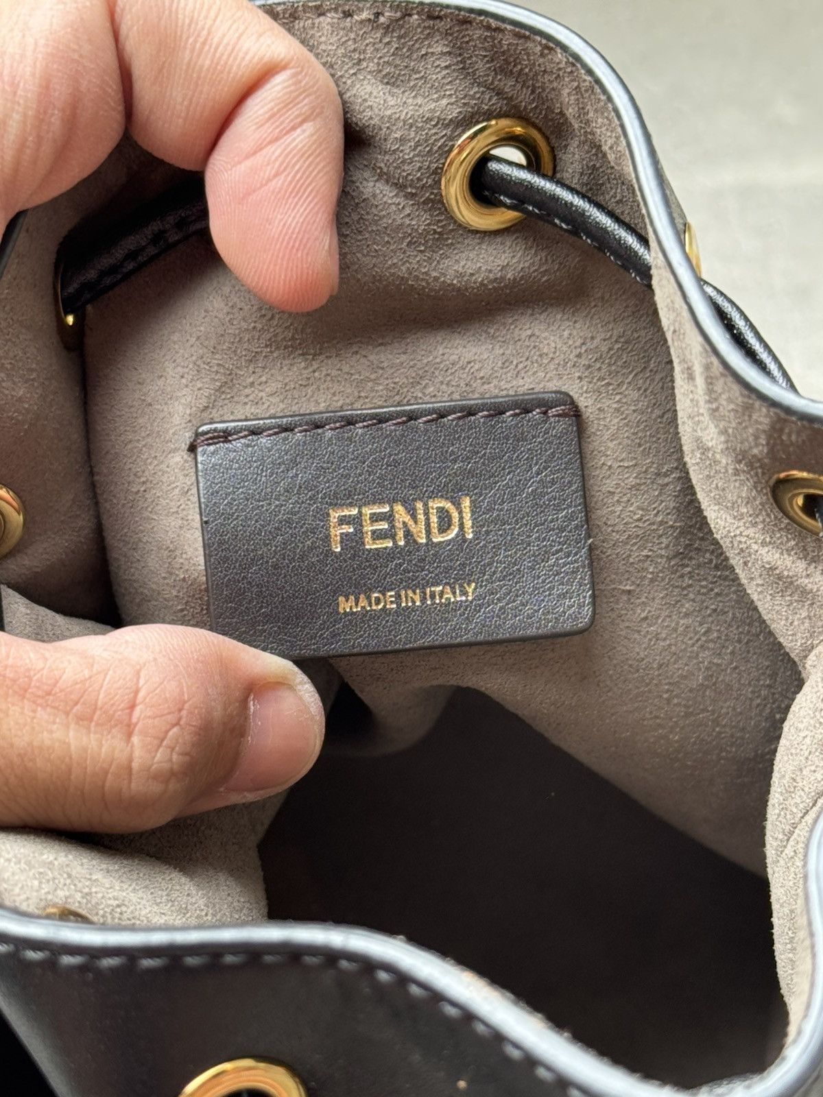 Fendi Fendi Mini Mon Tresor Leather Bucket Bag Size ONE SIZE - 8 Thumbnail
