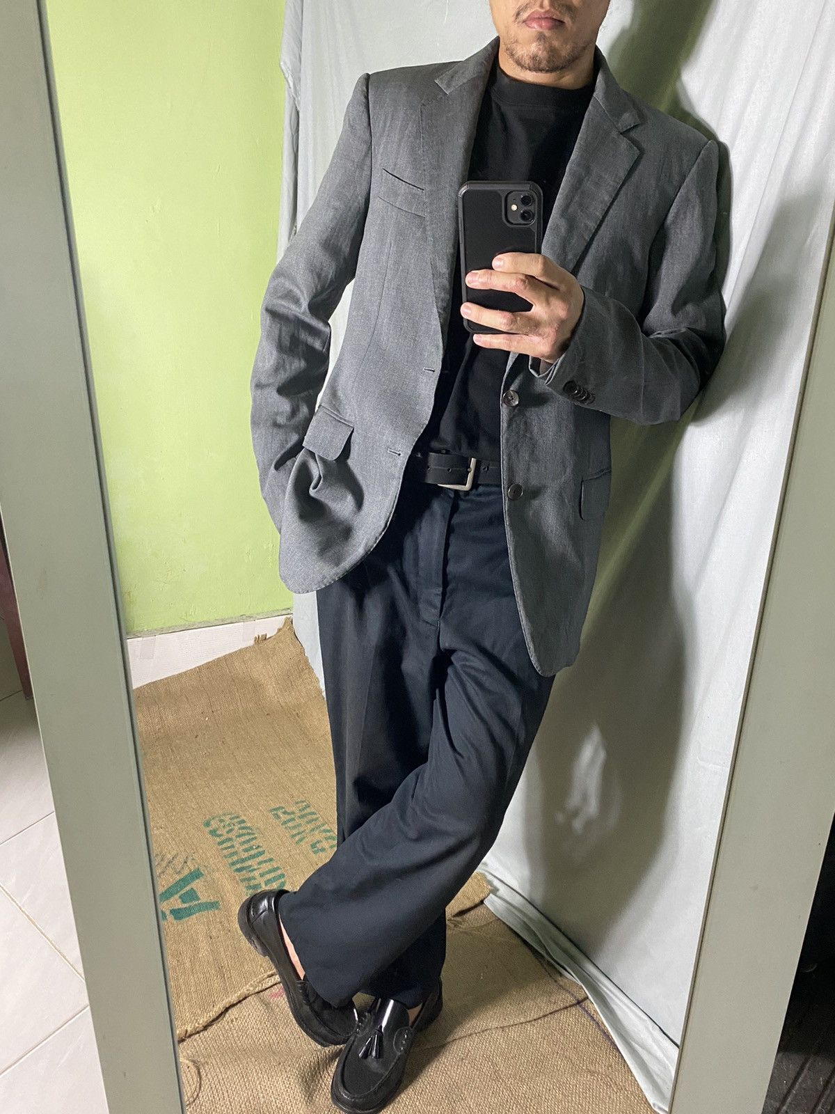 Designer × Loro Piana Loro Piana x Time Post Modern Blazer Simple Jacket Grey Size 48R - 2 Thumbnail
