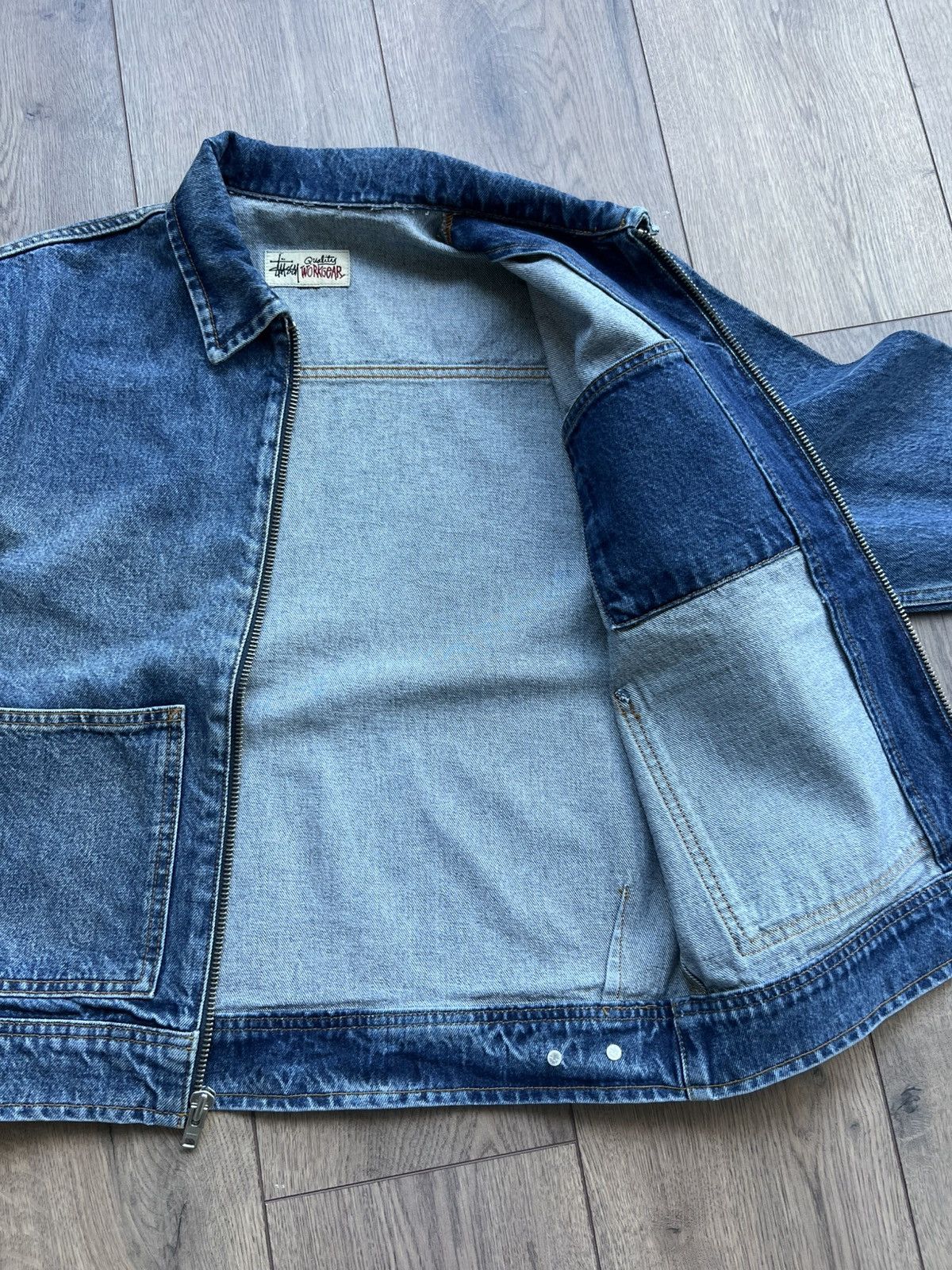 Stussy *UNRELEASED SAMPLE* Stussy Denim Zip Work Jacket Size US M / EU 48-50 / 2 - 9 Thumbnail