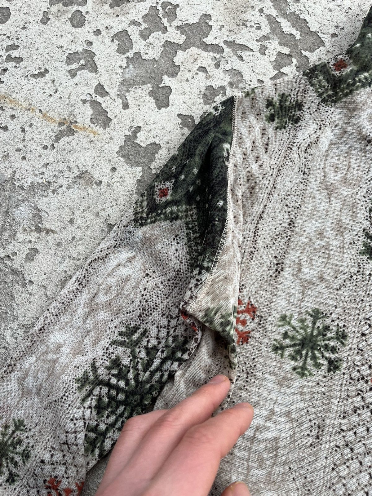 Jean Paul Gaultier Jean Paul Gaultier Vintage Mesh Top Snowflake Printed Blouse Size M / US 6-8 / IT 42-44 - 12 Thumbnail