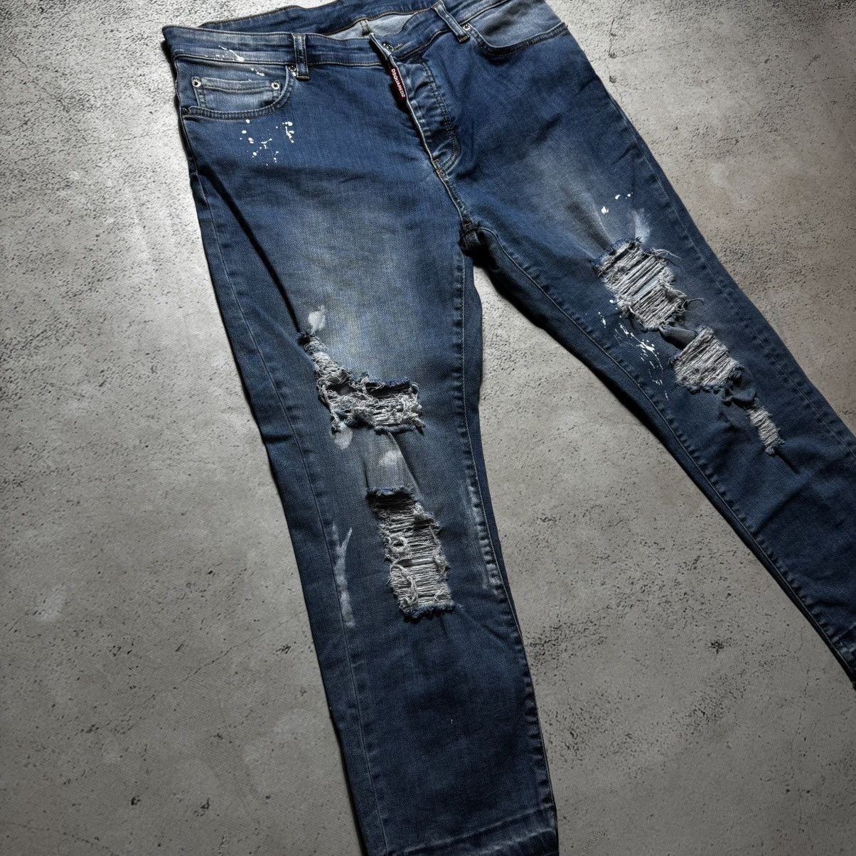 Dsquared2 y2k distressed jeans waist 45 disquared2 gallery dept style Size 32" / US 10 / IT 46 - 2 Thumbnail