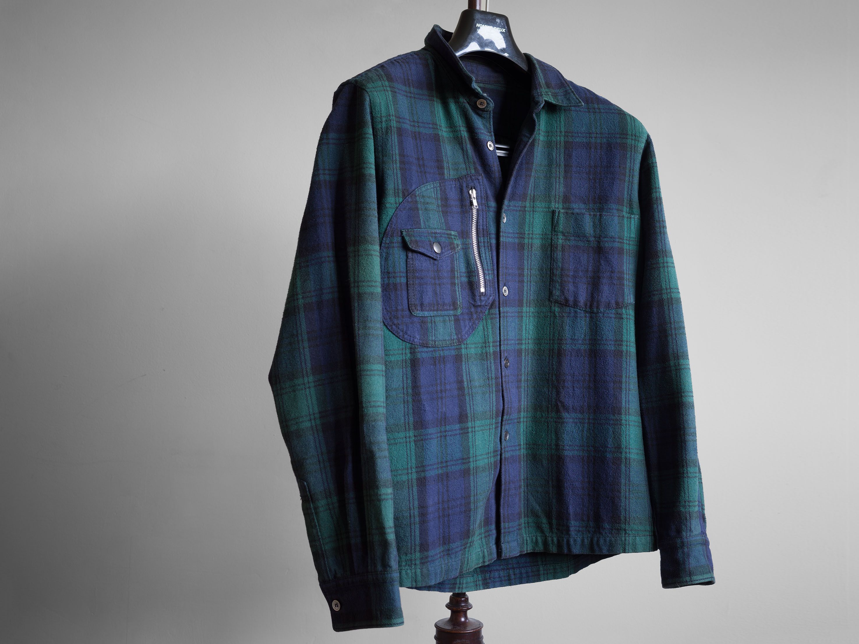 Comme des Garcons Homme AW2005 COMME des GARÇONS HOMME HEAVY COTTON FLANNEL SHIRT Size US L / EU 52-54 / 3 - 7 Thumbnail
