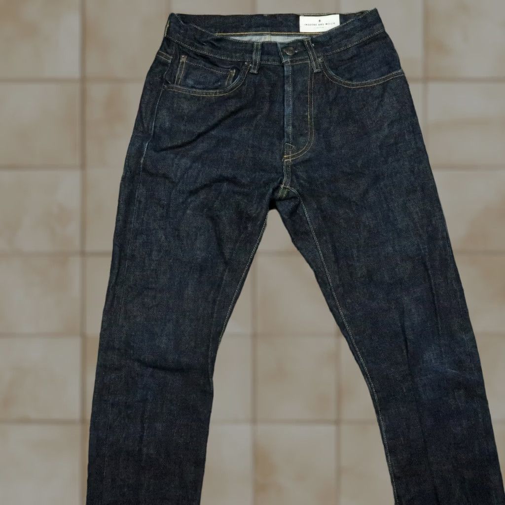 Imogene + Willie Imogene + Willie Jeans Mens 27x30 Indigo Blue 5 Pocket Dark Wash Button Fly Jeans Mens Regular 27 Indigo Blue 5-Pocket Design 30 In Inseam Vintage No Size US 27 - 1 Thumbnail