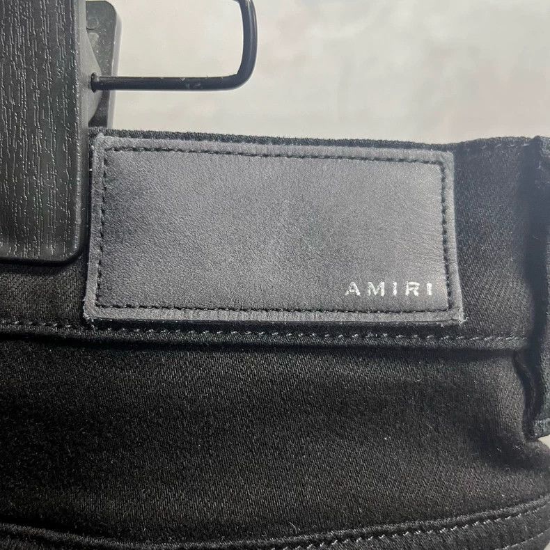 Amiri Amiri Black solid color knee-destructing casual jeans Size US 34 / EU 50 - 3 Thumbnail