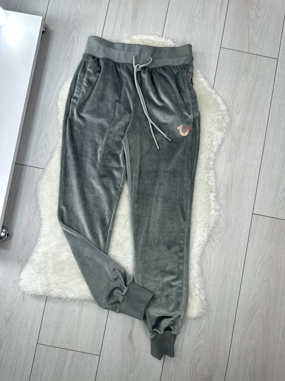 True Religion True Religion Velour Glitter Logo Zip Hoodie & Joggers Set Size S / US 4 / IT 40 - 3 Thumbnail