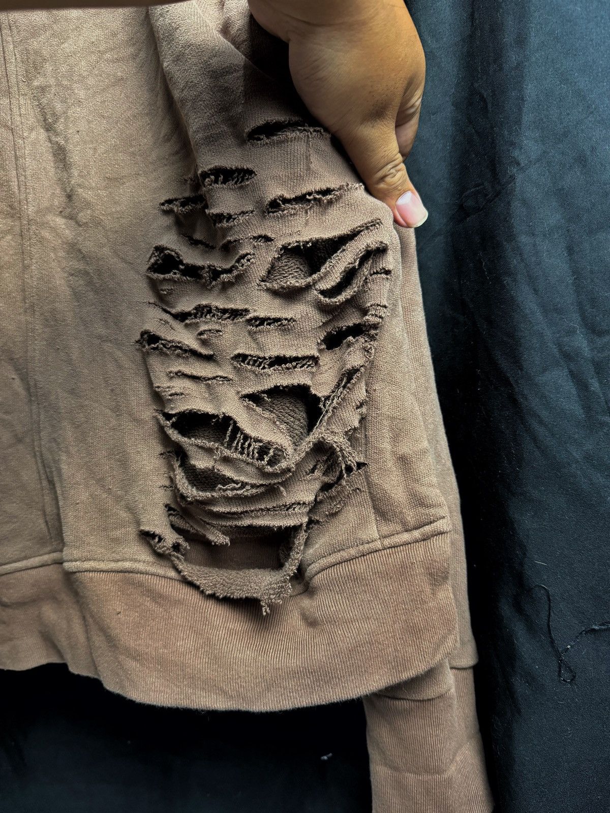 If Six Was Nine × Japanese Brand × Le Grande Bleu (L.G.B.) Distressed Saintpain Brown Hoodie full Zipper Ifsix lgb Size US L / EU 52-54 / 3 - 8 Thumbnail