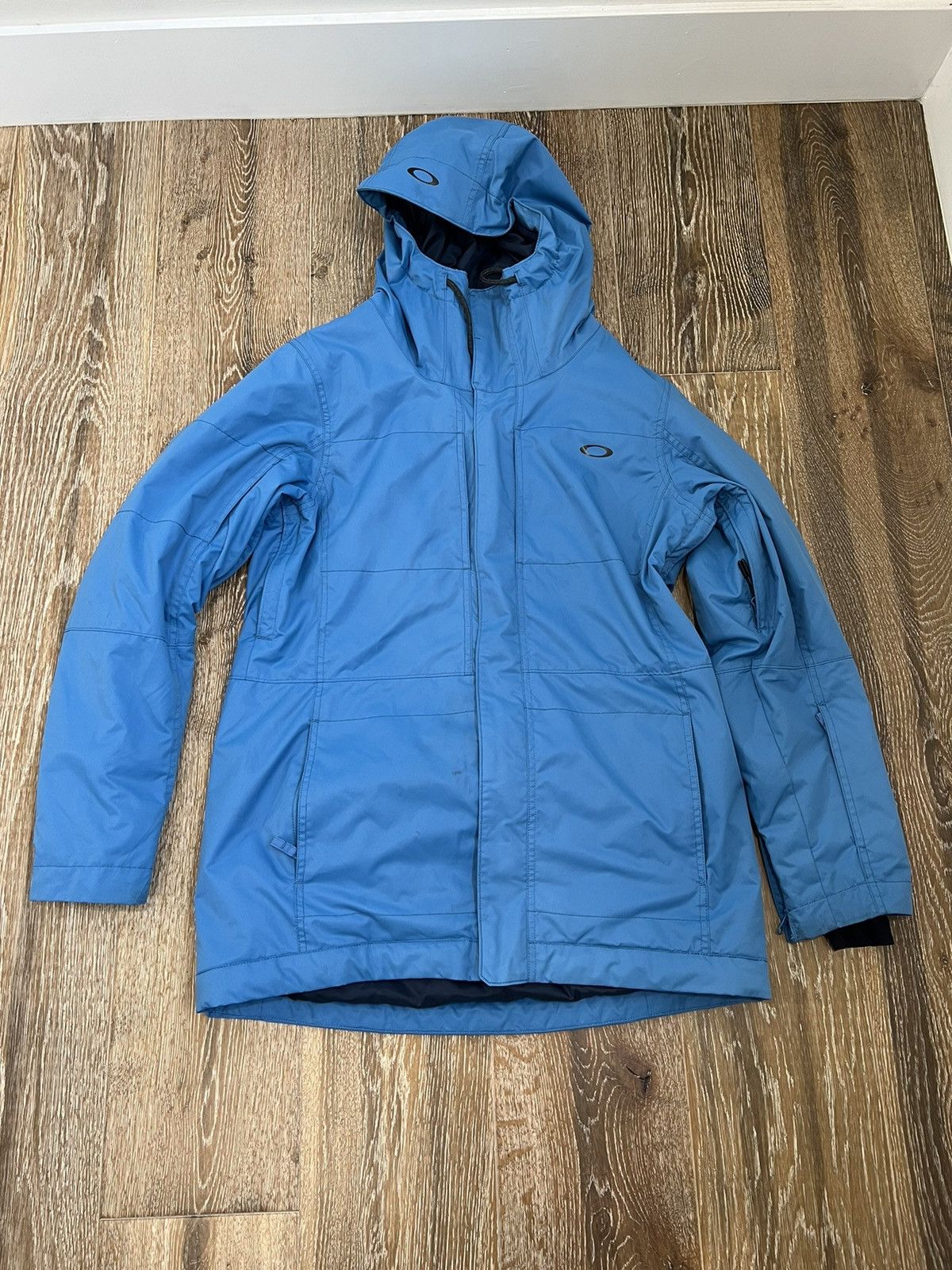 image of Oakley Parka Fit Fn Dry Biozone 10K Jacket in Blue, Men's (Size Large)