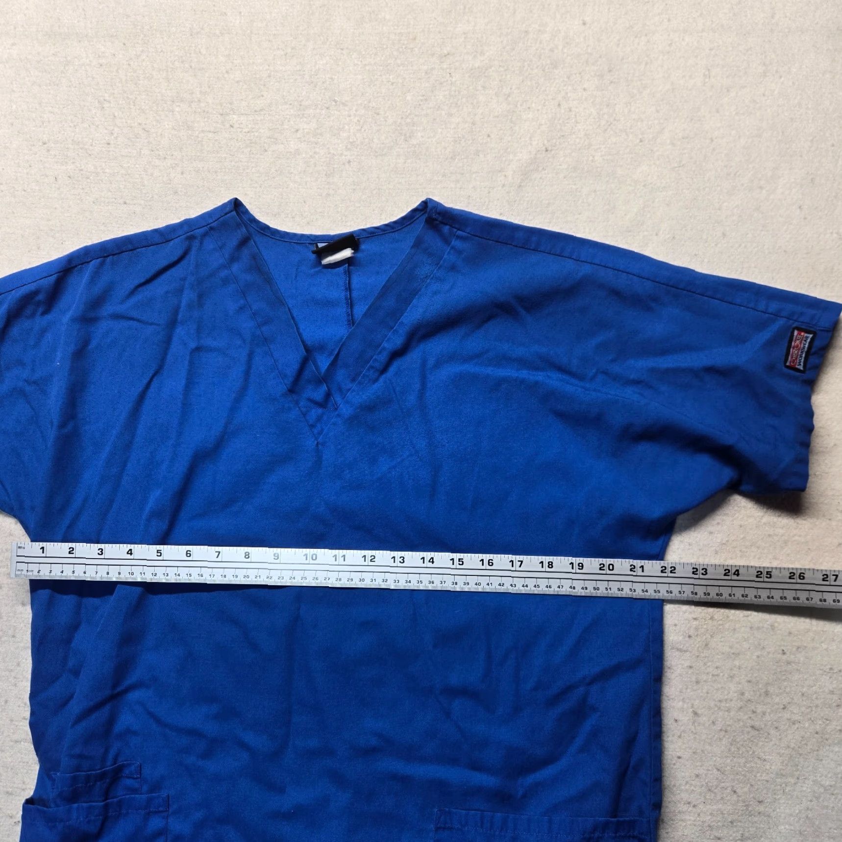 Cherokee VINTAGE Cherokee Shirt Unisex XL Scrub Top Size L Blue Solid 90s Mens Womens Size US L / EU 52-54 / 3 - 3 Thumbnail