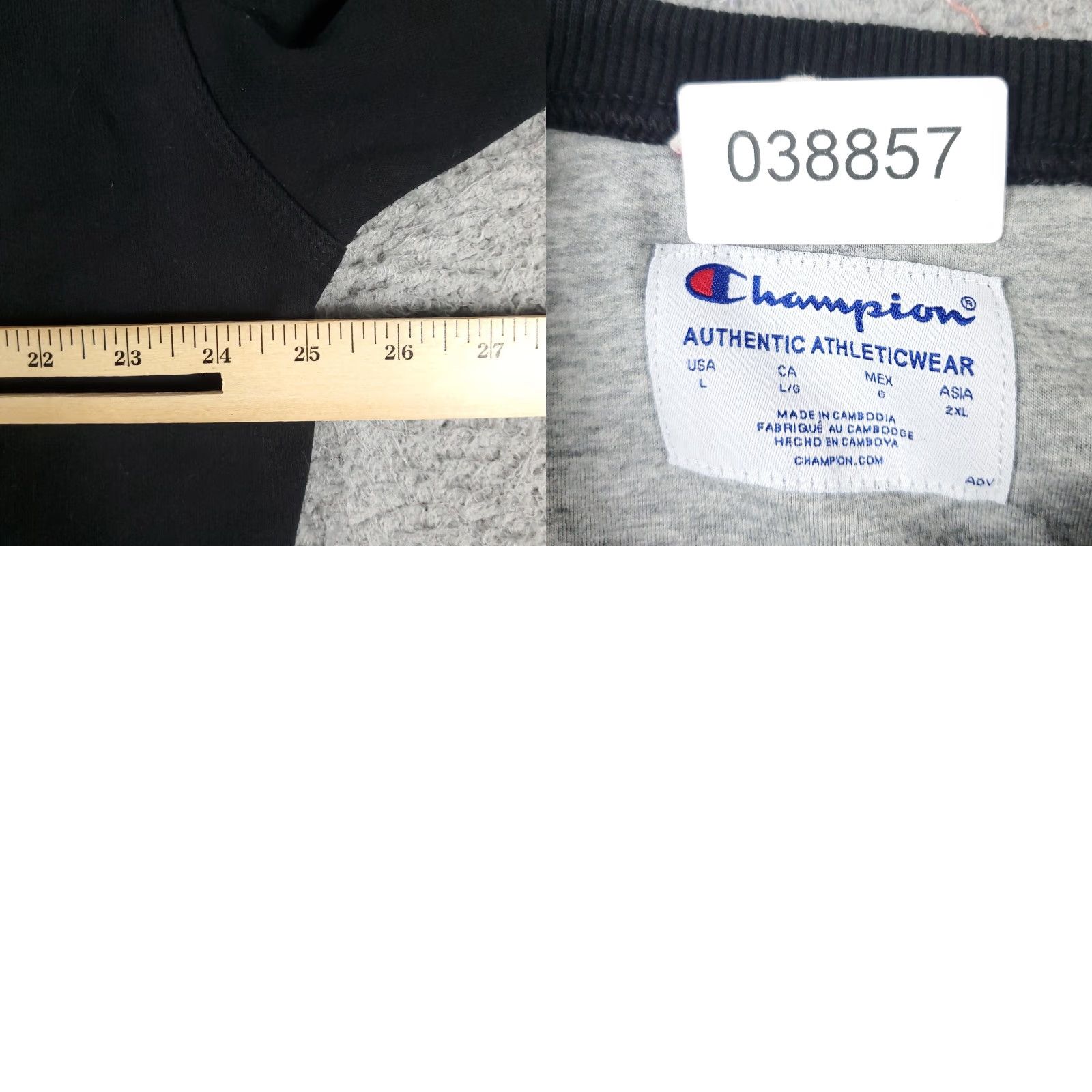 Champion Champion Pullover Sweatshirt Mens Large Black Casual Long Sleeve Mock Neck Size US L / EU 52-54 / 3 - 8 Thumbnail
