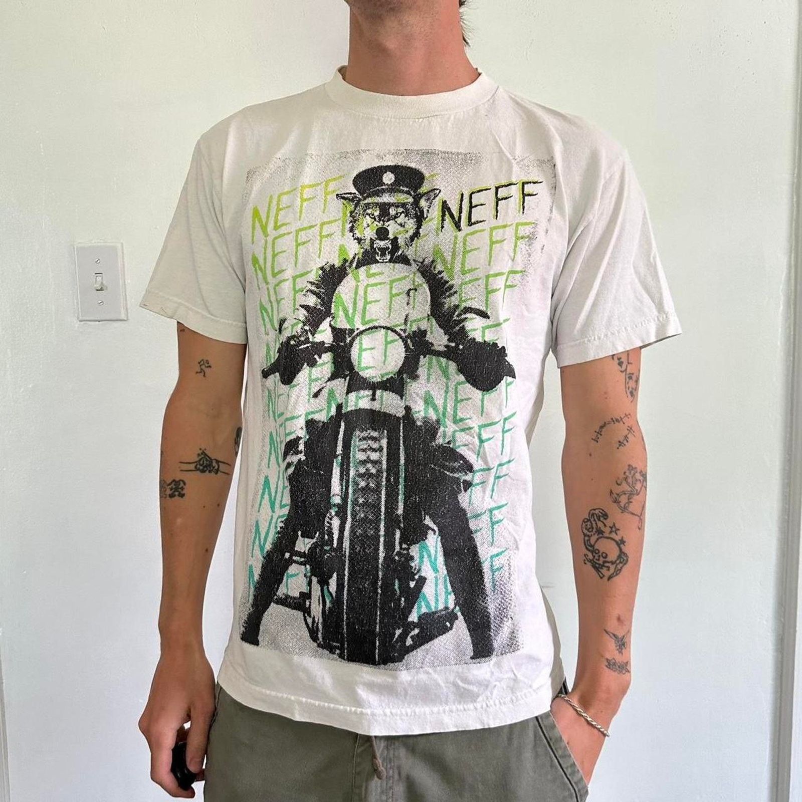 NEFF × Vintage Vintage 00s Y2k NEFF Skate Graphic AOP Shirt Tee Size US M / EU 48-50 / 2 - 7 Thumbnail