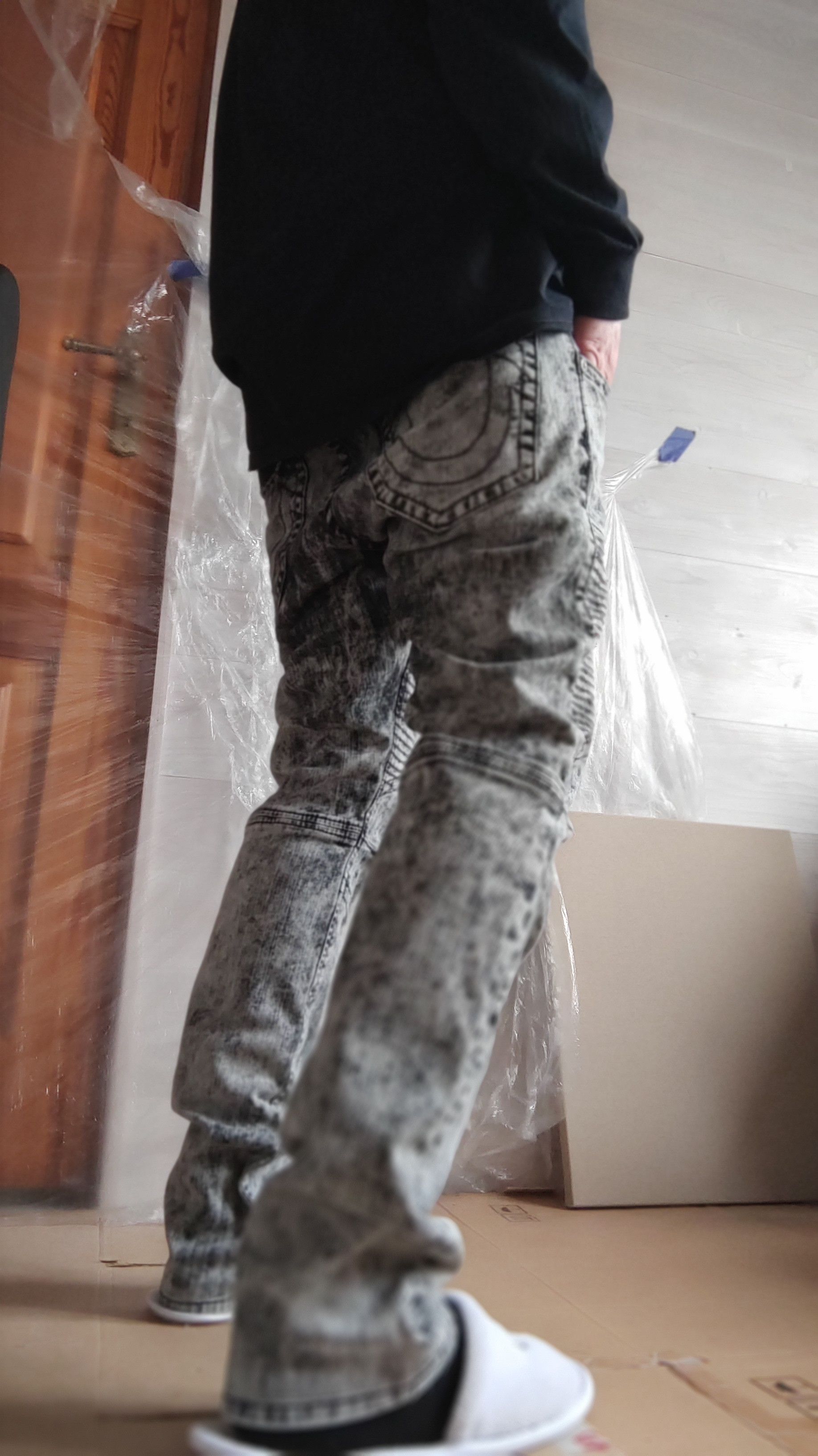 True Religion Rare 'Slim Moto' Pants True Religion Denim Goth alt Rage Neo Size US 32 / EU 48 - 4 Thumbnail