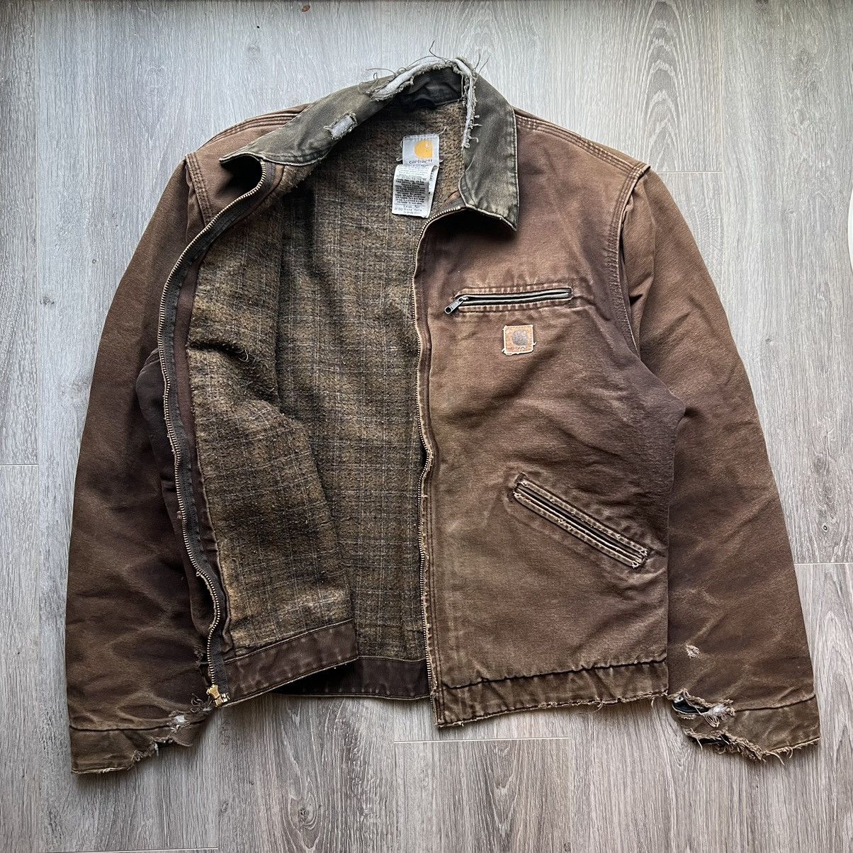 Carhartt Vintage Brown Carhartt Detroit Jacket J97 Size US L / EU 52-54 / 3 - 4 Thumbnail