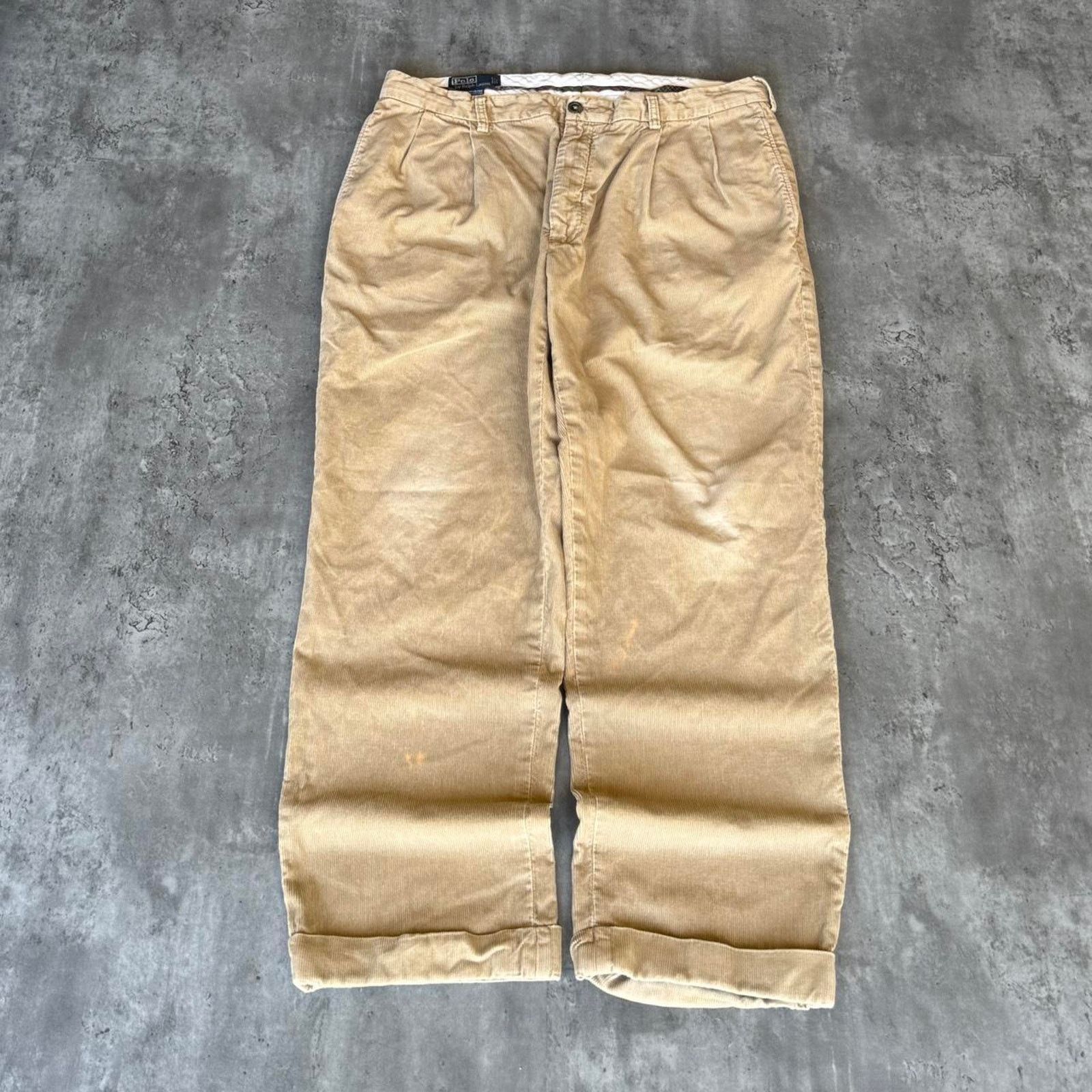 Polo Ralph Lauren × Vintage Vintage Polo Ralph Lauren Baggy Corduroy Dress Pants Size US 38 / EU 54 - 1 Thumbnail