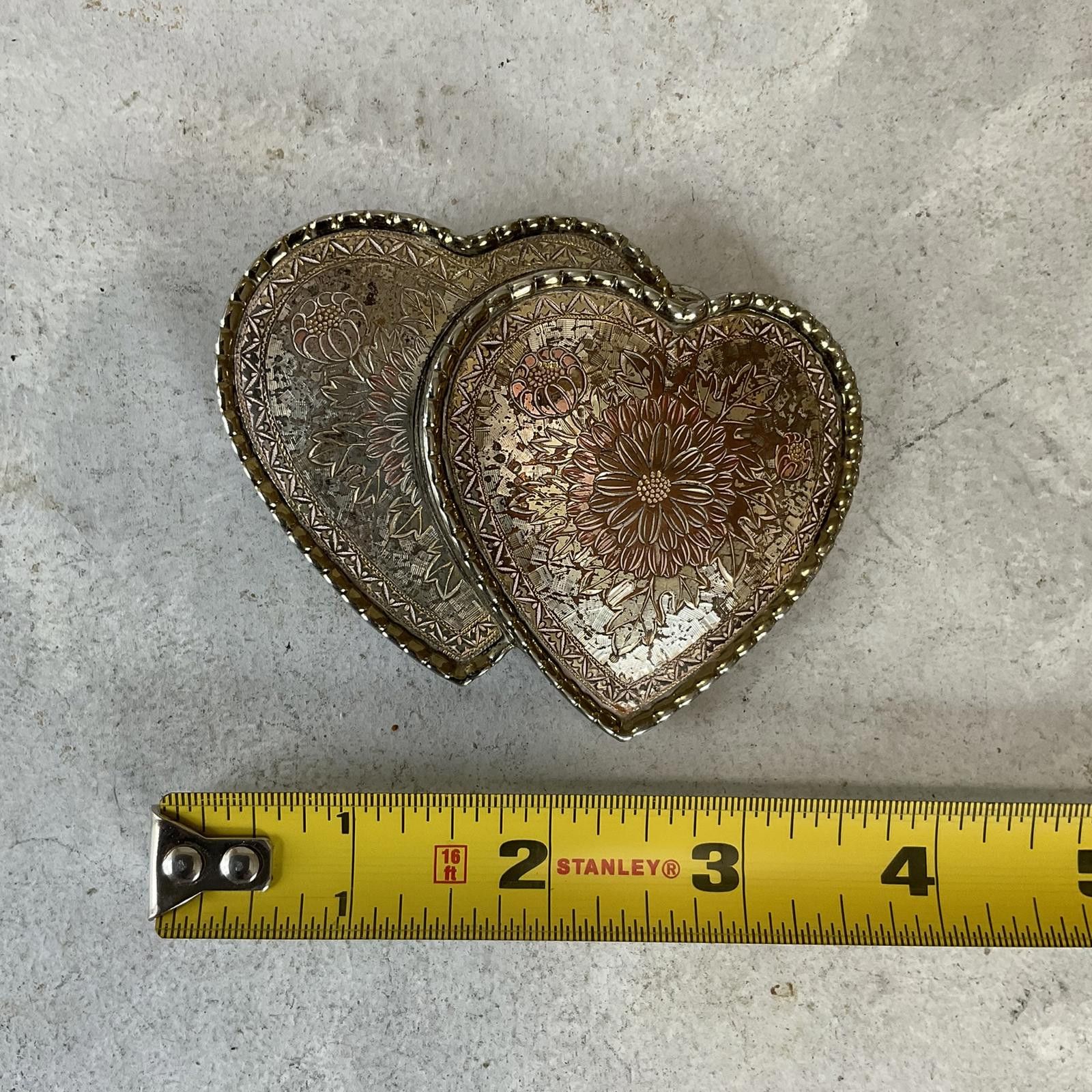 Vintage vintage 80's western two tone cowgirl hearts belt buckle Size ONE SIZE - 3 Thumbnail