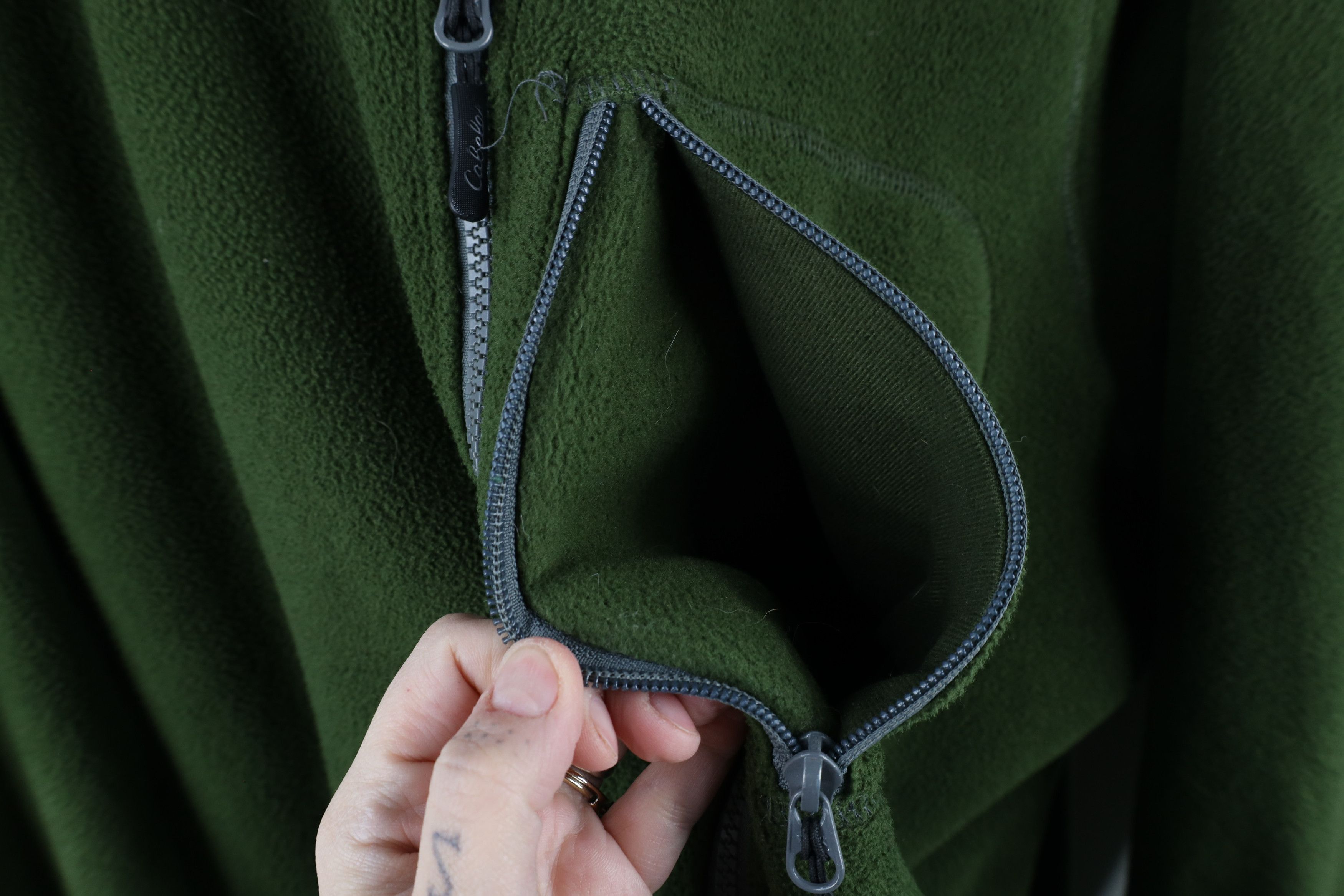 Cabelas × Vintage Vintage Cabelas Polartec Fleece Full Zip Jacket Green Size US XXL / EU 58 / 5 - 4 Thumbnail