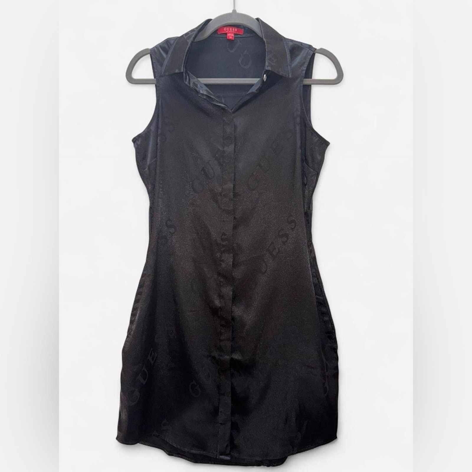 Guess Guess Alina Logo Shirt Dress Size XS Casual LBD It Girl Size XS / US 0-2 / IT 36-38 - 2 Thumbnail