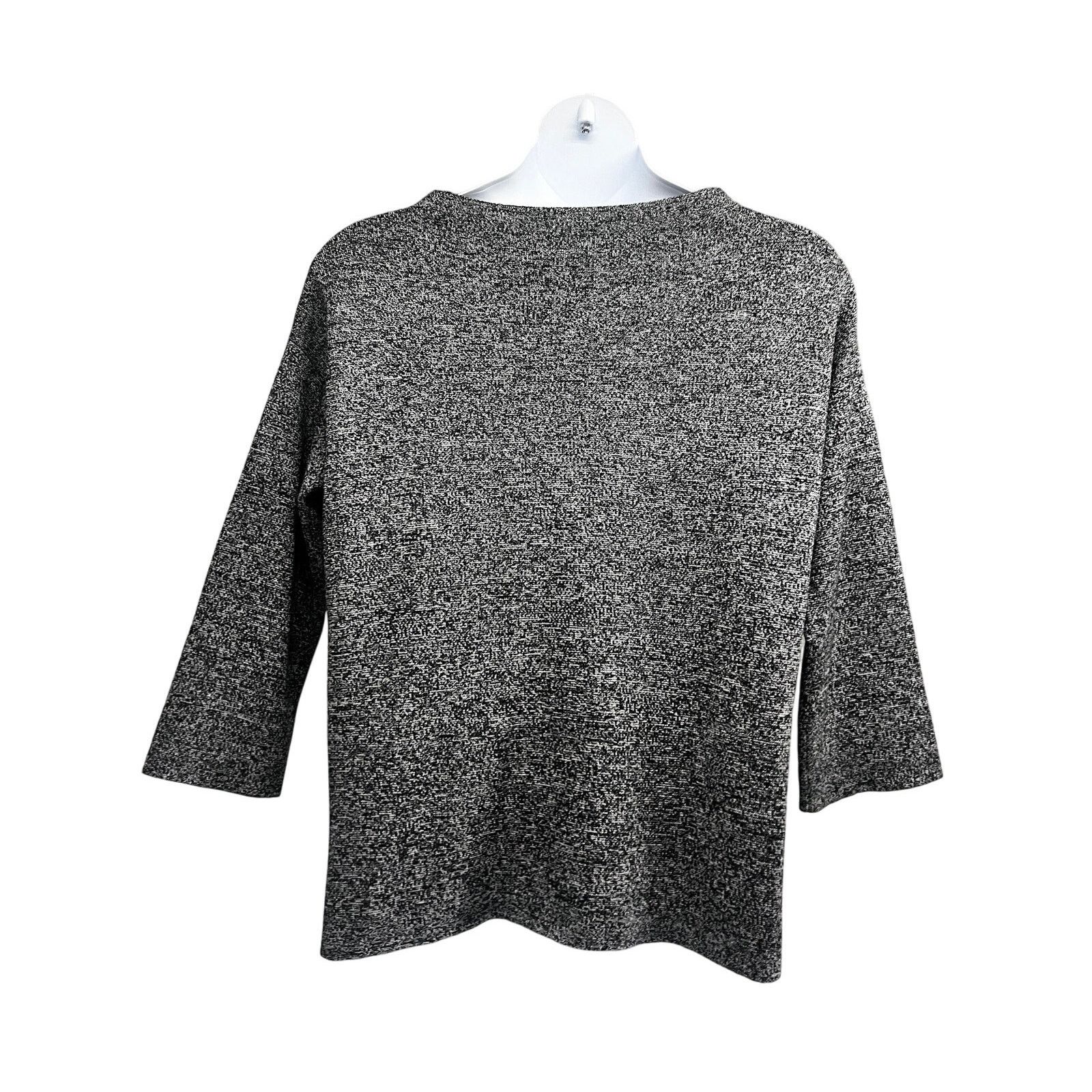 Eileen Fisher Eileen Fisher Silk Organic Cotton Gray Sweater S/P Small Size ONE SIZE - 2 Thumbnail