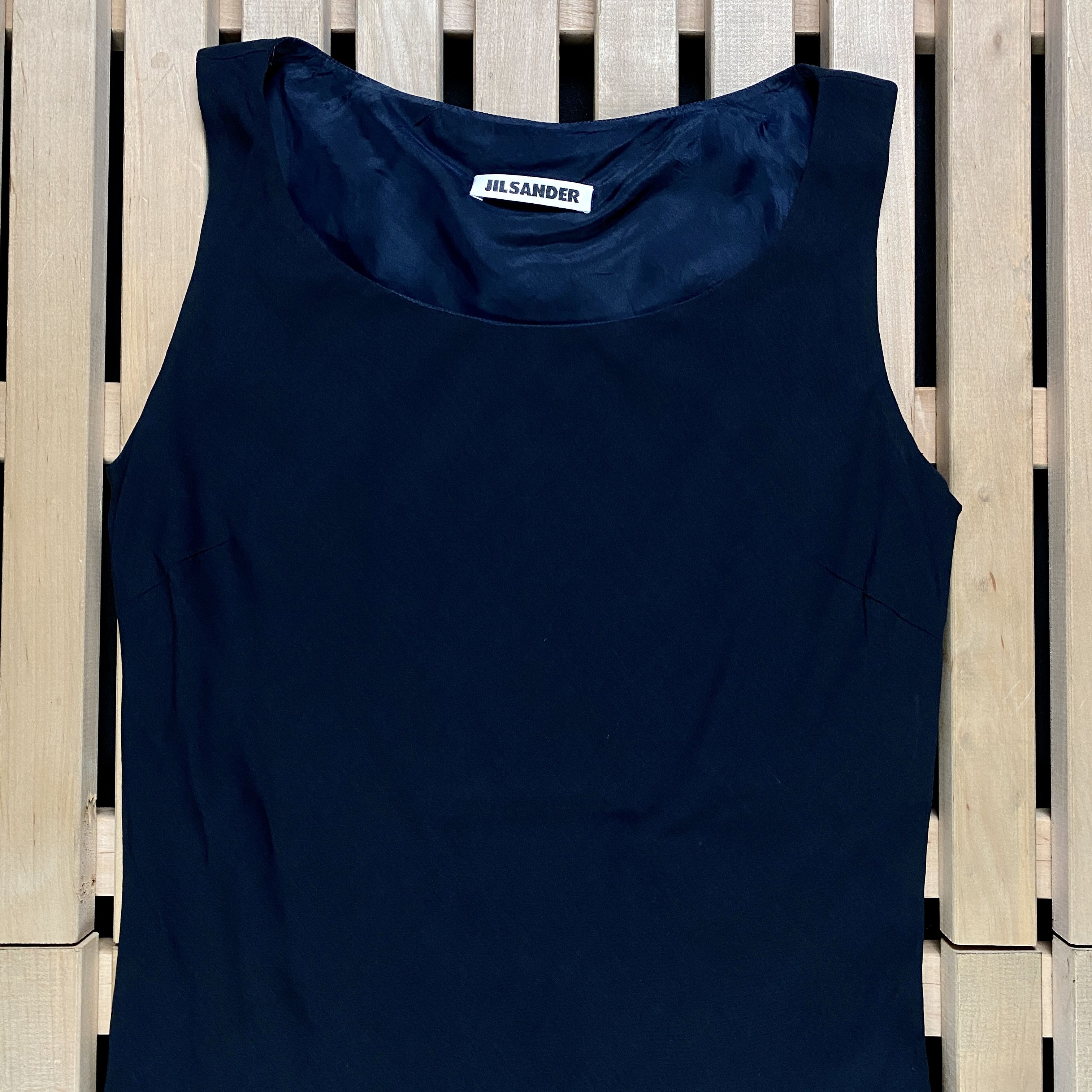 Jil Sander Womens Sleeveless Dress Jil Sander Size 36 Cupro Size XS / US 0-2 / IT 36-38 - 2 Thumbnail