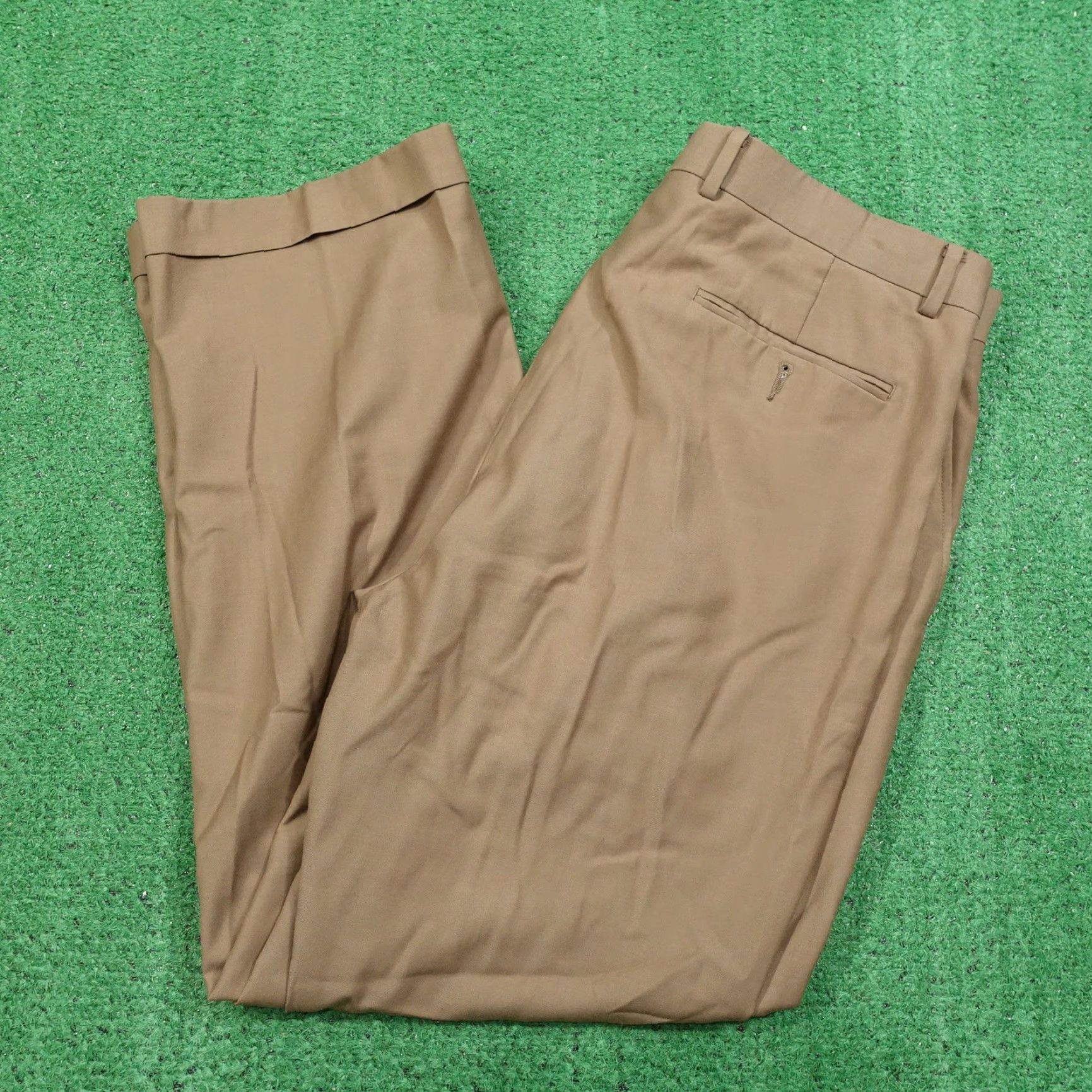 Cremieux DANIEL CREMIEUX Signature Collection Brown Pleated Dress Pants Mens SZ 34X29 Size US 34 / EU 50 - 2 Thumbnail