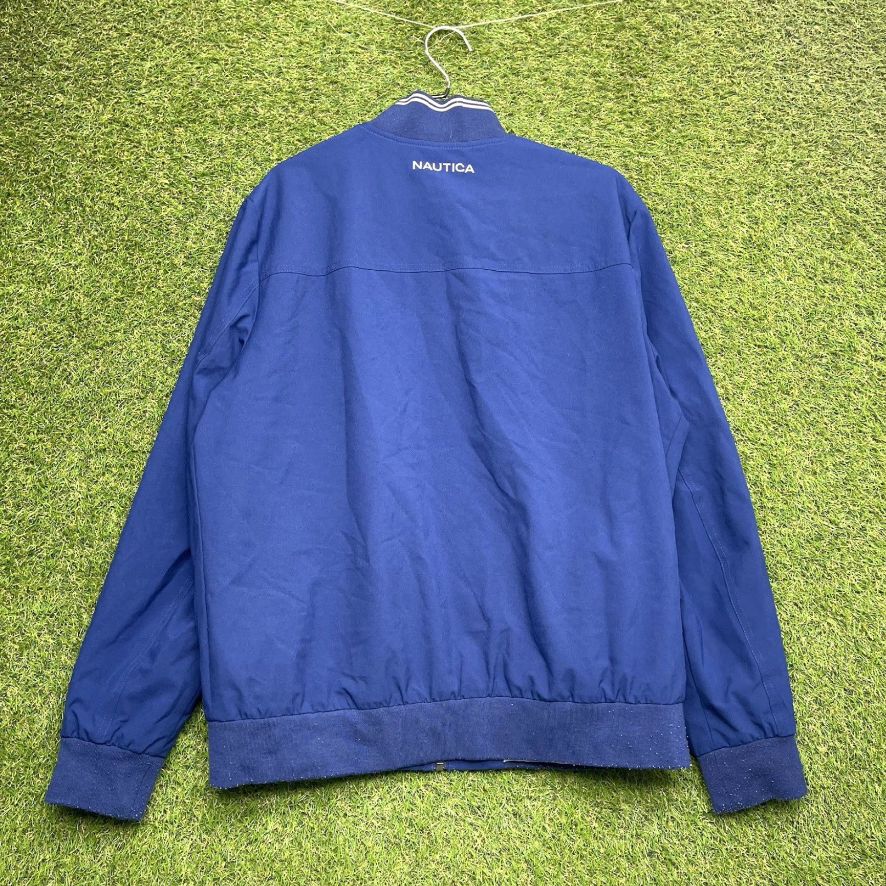 Nautica VINTAGE NAUTICA Windbreaker Jacket Mens L Blue Waterproof Hooded Wind Resistant Outdoor Hiking Weather Size US L / EU 52-54 / 3 - 6 Thumbnail