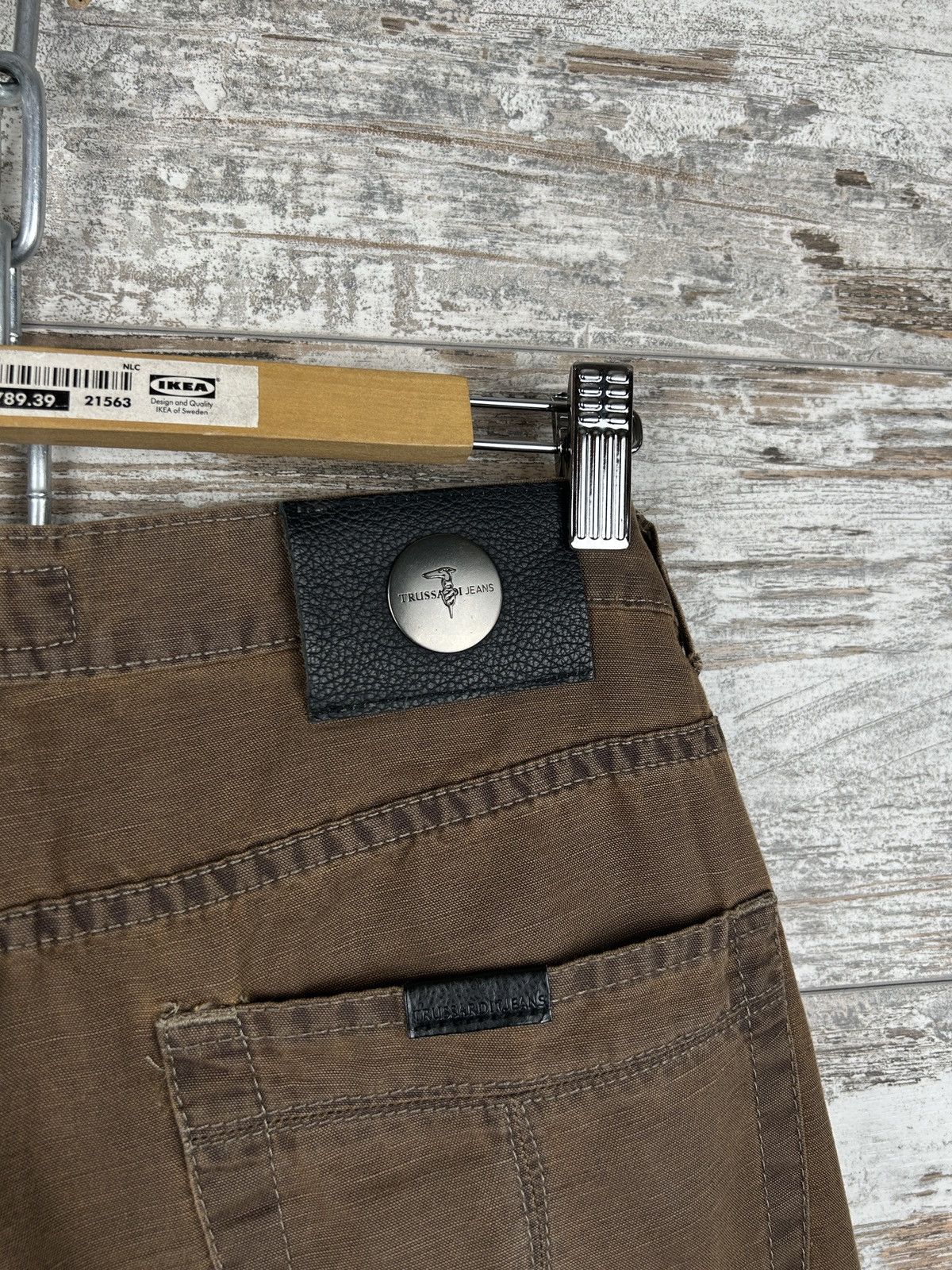 Trussardi × Vintage Mens Vintage Trussardi jeans trousers pants denim brown rare Size US 33 - 13 Thumbnail