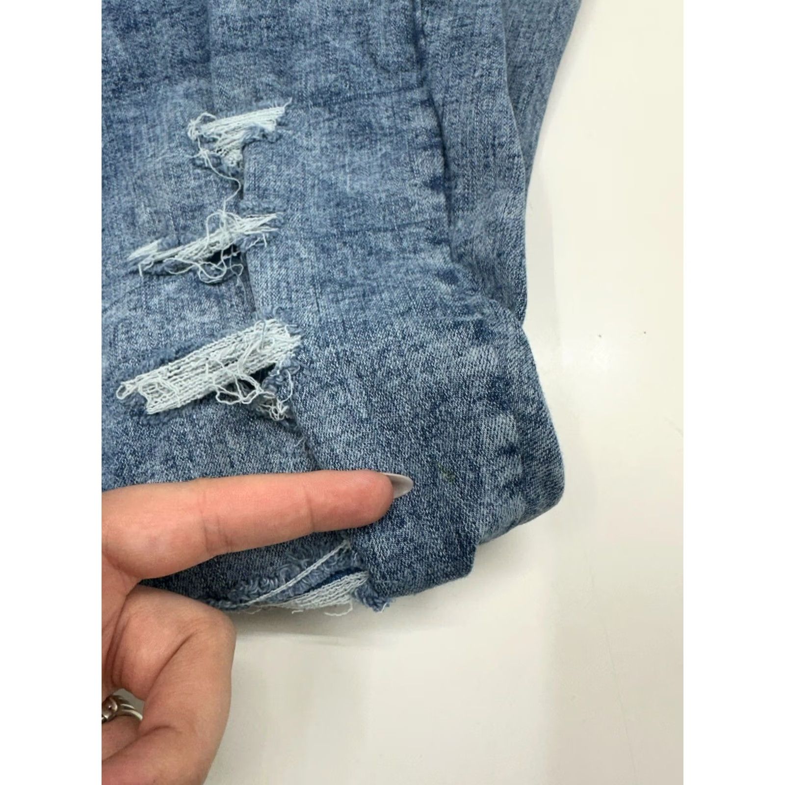 Vintage SO Juniors Jeans Size 13 High Rise Ultimate Jegging Distressed Denim Blue Size 34" / US 12 / IT 48 - 3 Thumbnail