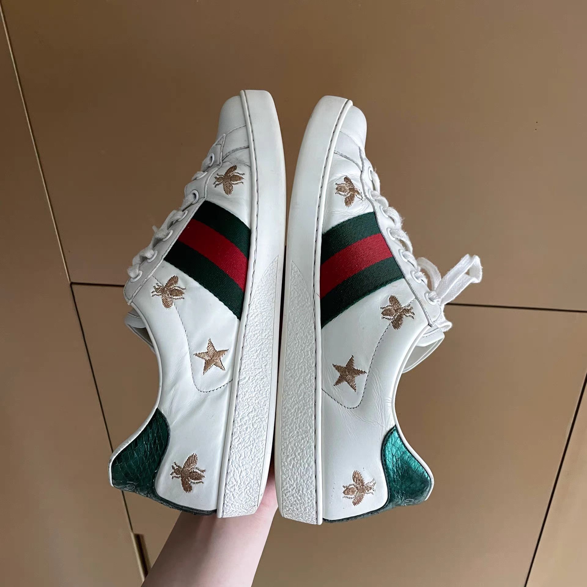 Gucci Gucci Ace Bee & Star Sneakers Size 9 = 43 Size US 10 / EU 43 - 3 Thumbnail