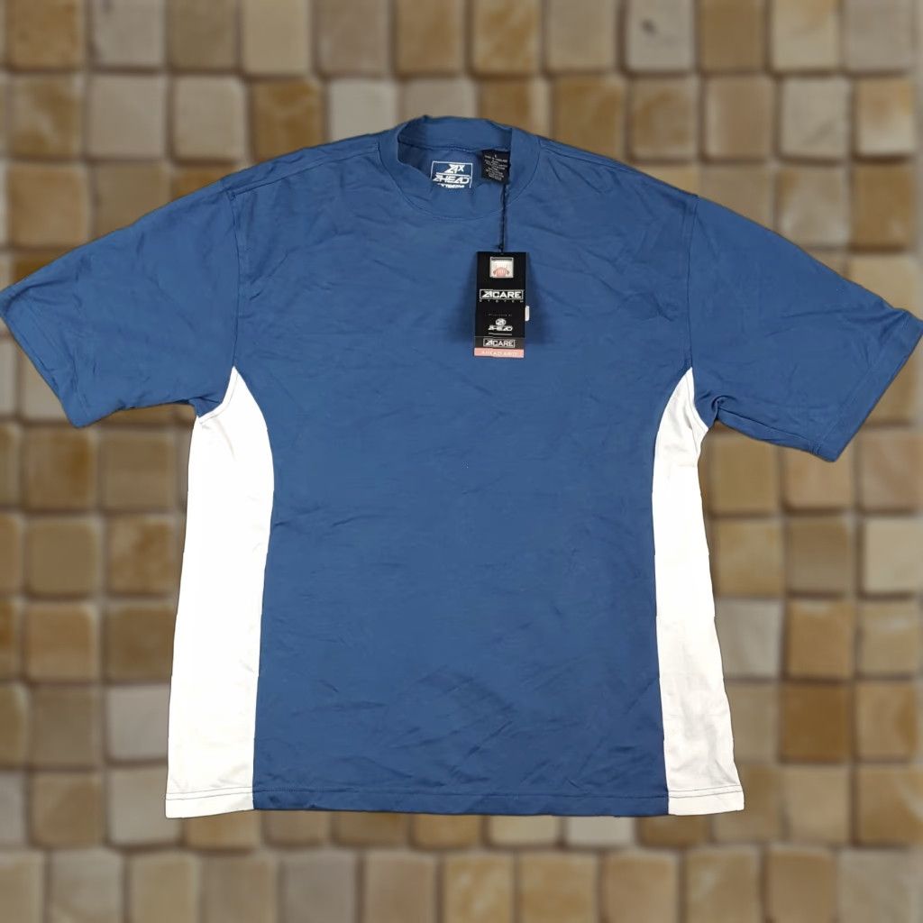 Vintage Outdoor Moisture Wicking Breathable Men's Size Large Blue Gym Workout T Shirt Size US L / EU 52-54 / 3 - 1 Thumbnail