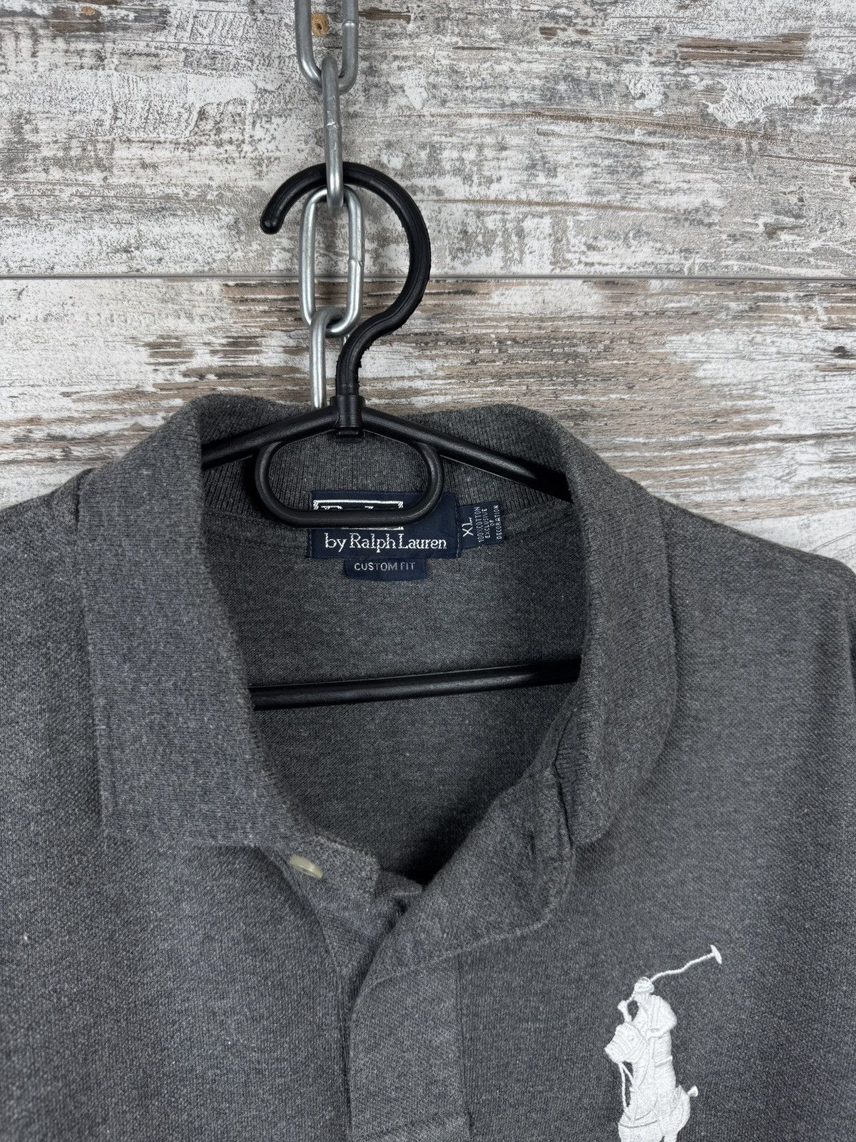 Polo Ralph Lauren × Vintage Mens Vintage Polo Ralph Lauren polos 3 grey T-shirt tee Size US XL / EU 56 / 4 - 6 Thumbnail