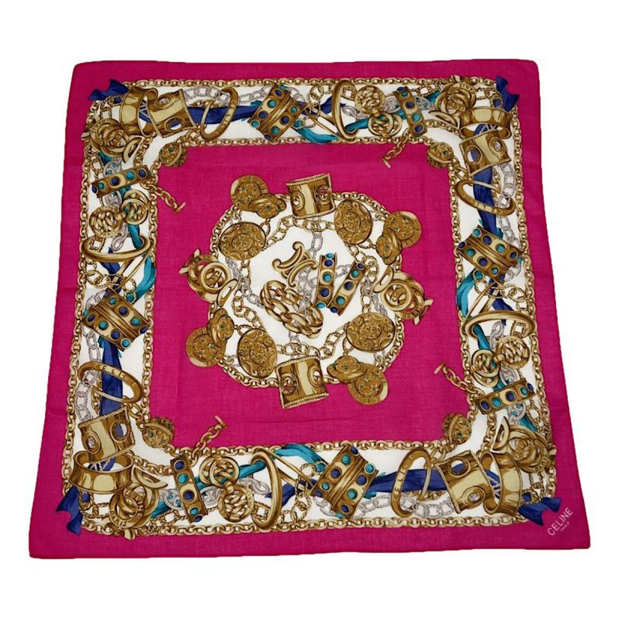 Celine Pink Silk Silk Handkerchief Size ONE SIZE - 1 Thumbnail
