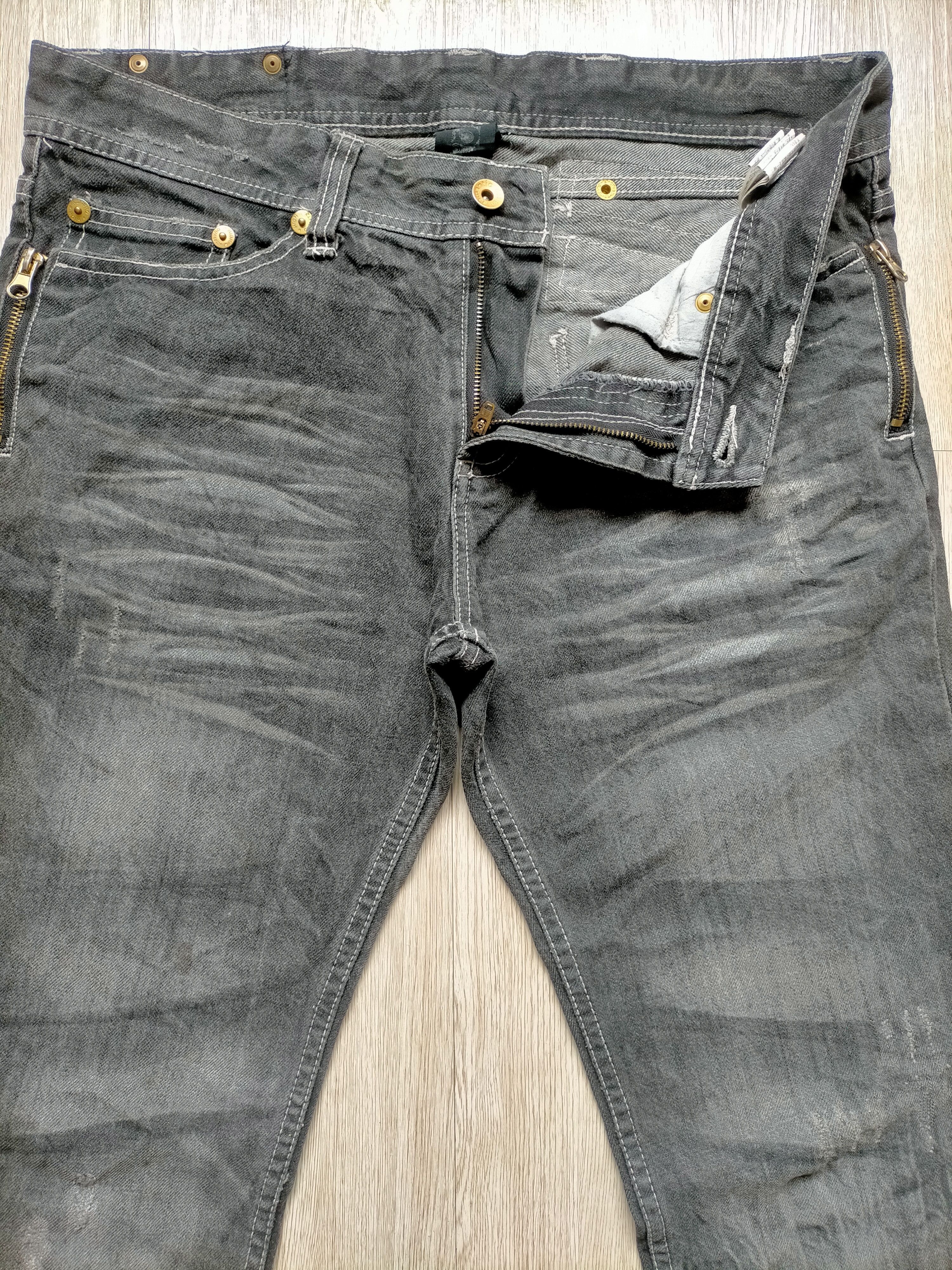 semanticdesign Semantic Design Multipocket Zipped Punk Style Black Jeans Size US 34 / EU 50 - 6 Thumbnail