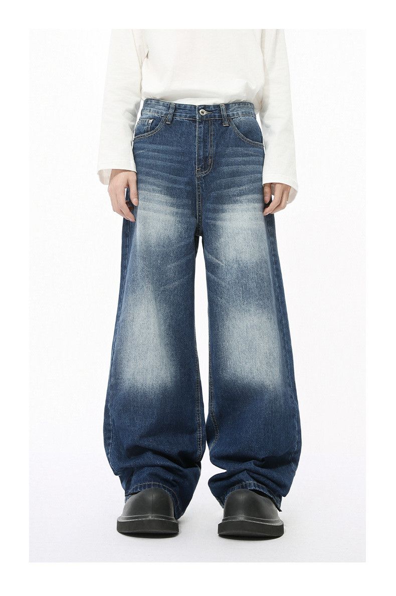 Japanese Brand Japanese retro wide-leg straight-leg vibe jeans Size US 32 / EU 48 - 1 Thumbnail