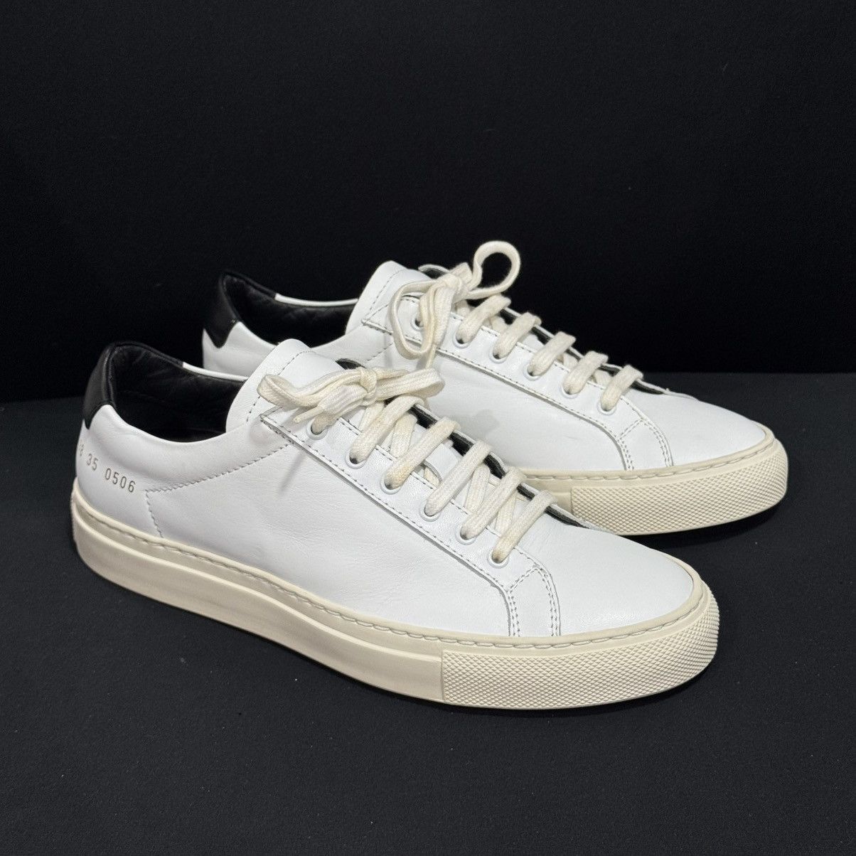 Common Projects Common Projects Women’s Achilles Low – White/Black Size US 5 / IT 35 - 4 Thumbnail