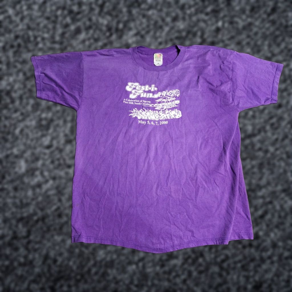 Fruit Of The Loom Vintage 2000 South Carolina Y2K Spring T-Shirt Mens 2XL Distressed Cotton Blend Brand Fruit of the Loom Size US XXL / EU 58 / 5 - 1 Thumbnail
