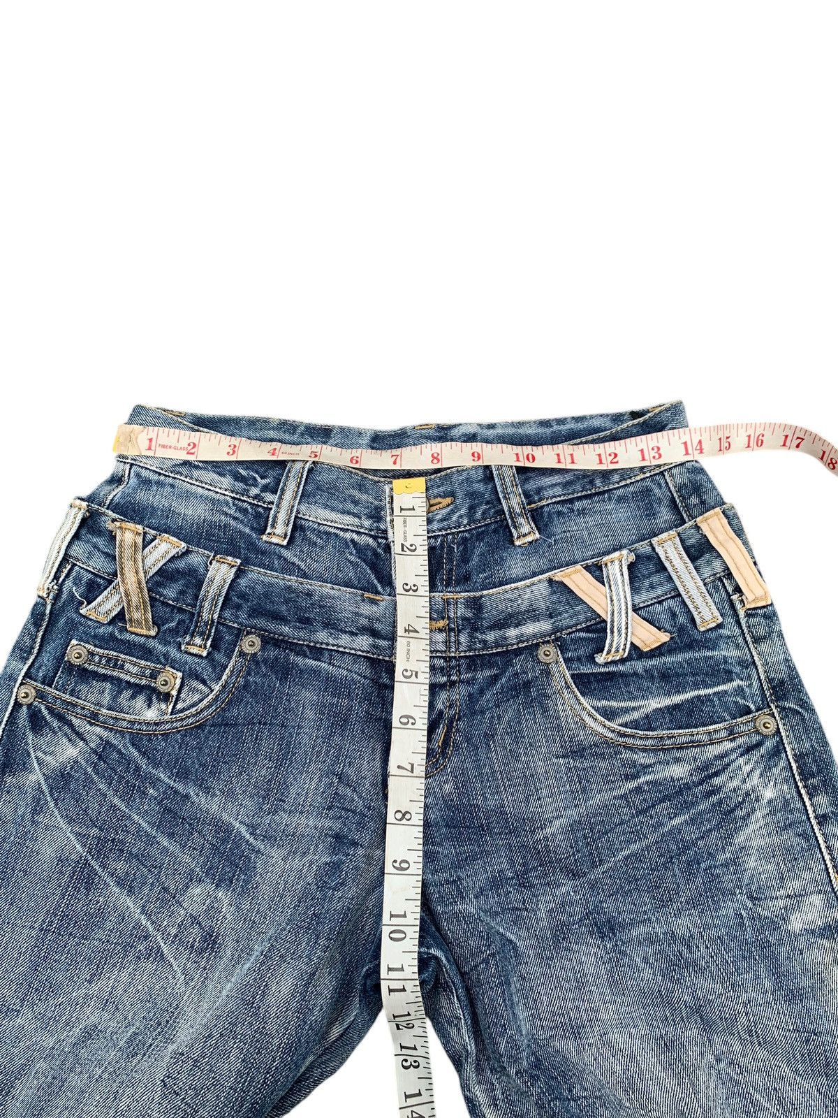 Kapital DOUBLE WAIST MUDMAX RUSTY PUNK JAPANESE DISTRESSED DENIM Size US 28 / EU 44 - 15 Thumbnail