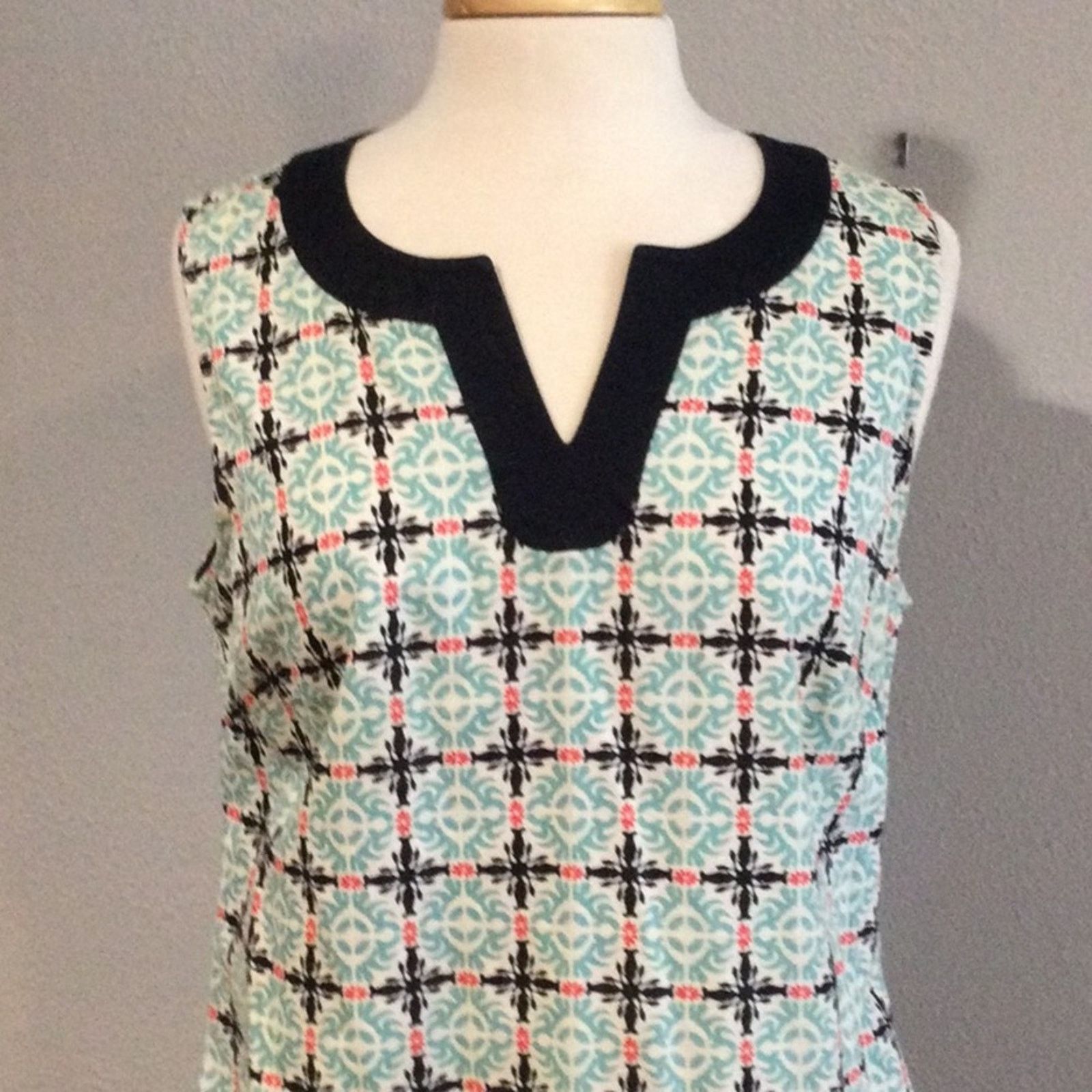 Other Talbots Blue/floral Zipper Back Side Pockets Dress Size 10 Size L / US 10 / IT 46 - 2 Thumbnail