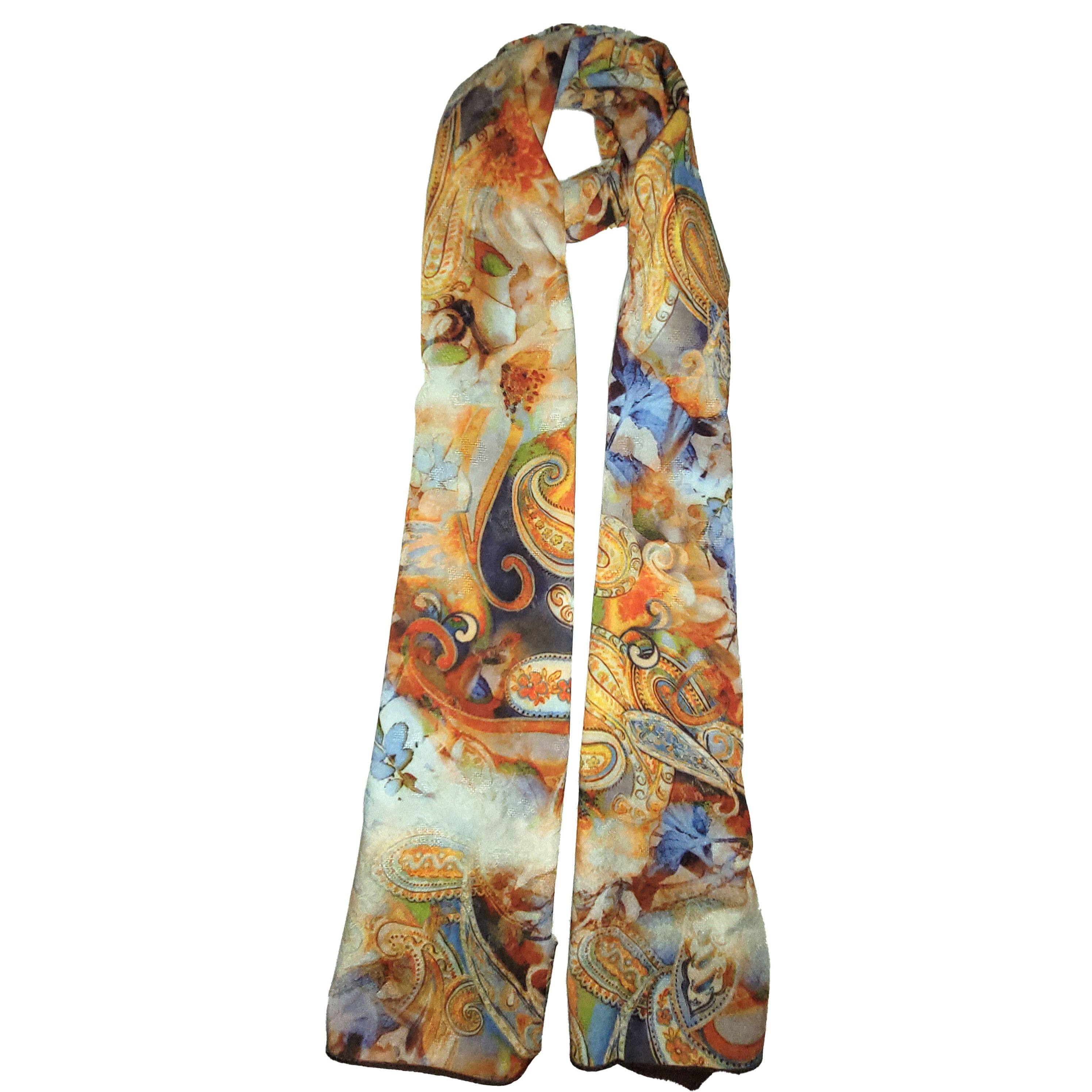 Other NWT Double-Sided Silk Scarf 27"x70" Long Rectangle Wrap 3329 Size ONE SIZE - 5 Thumbnail