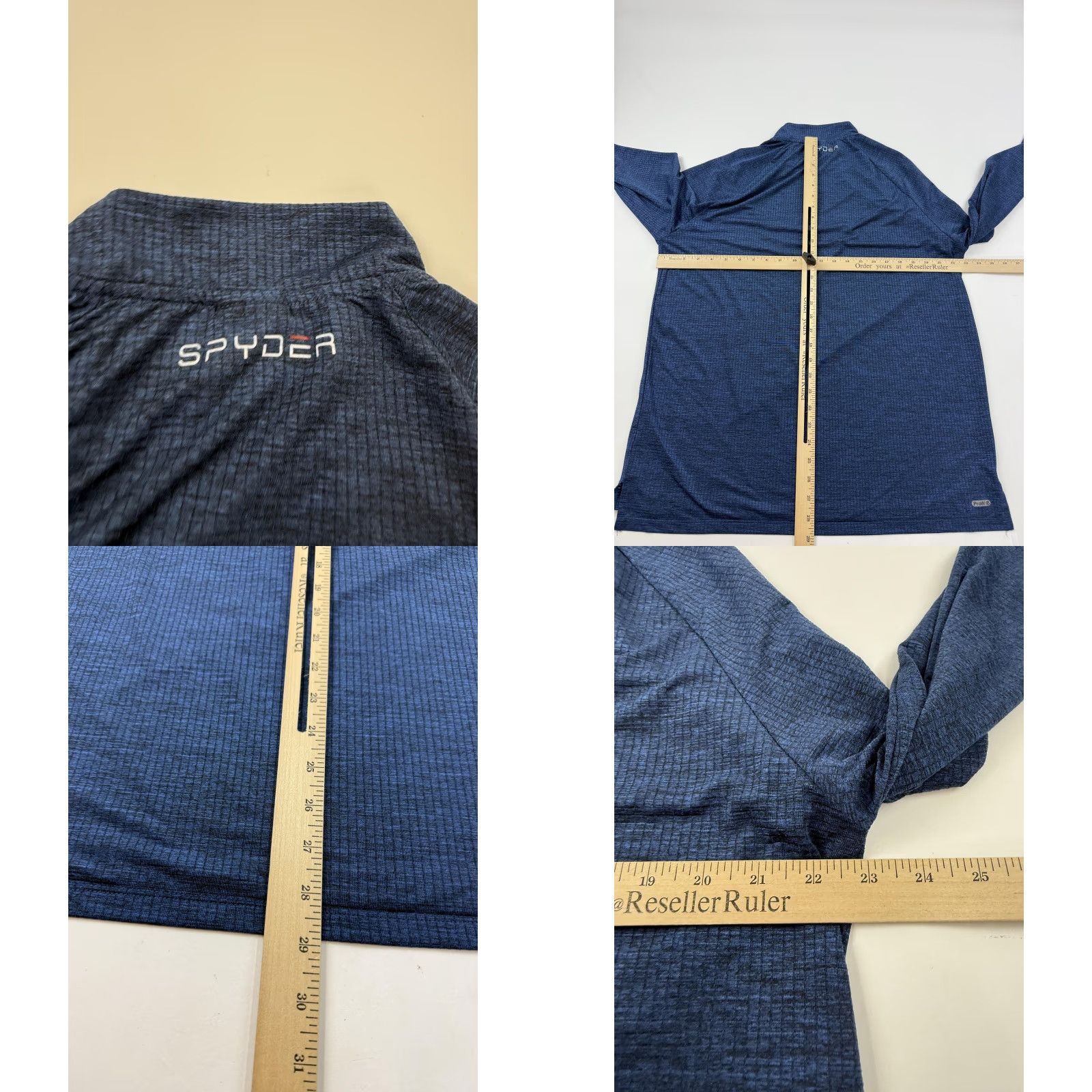 Spyder Spyder Active Pullover Mens XL Blue Quarter Zip Long Sleeve Shirt Athletic Size US XL / EU 56 / 4 - 8 Thumbnail