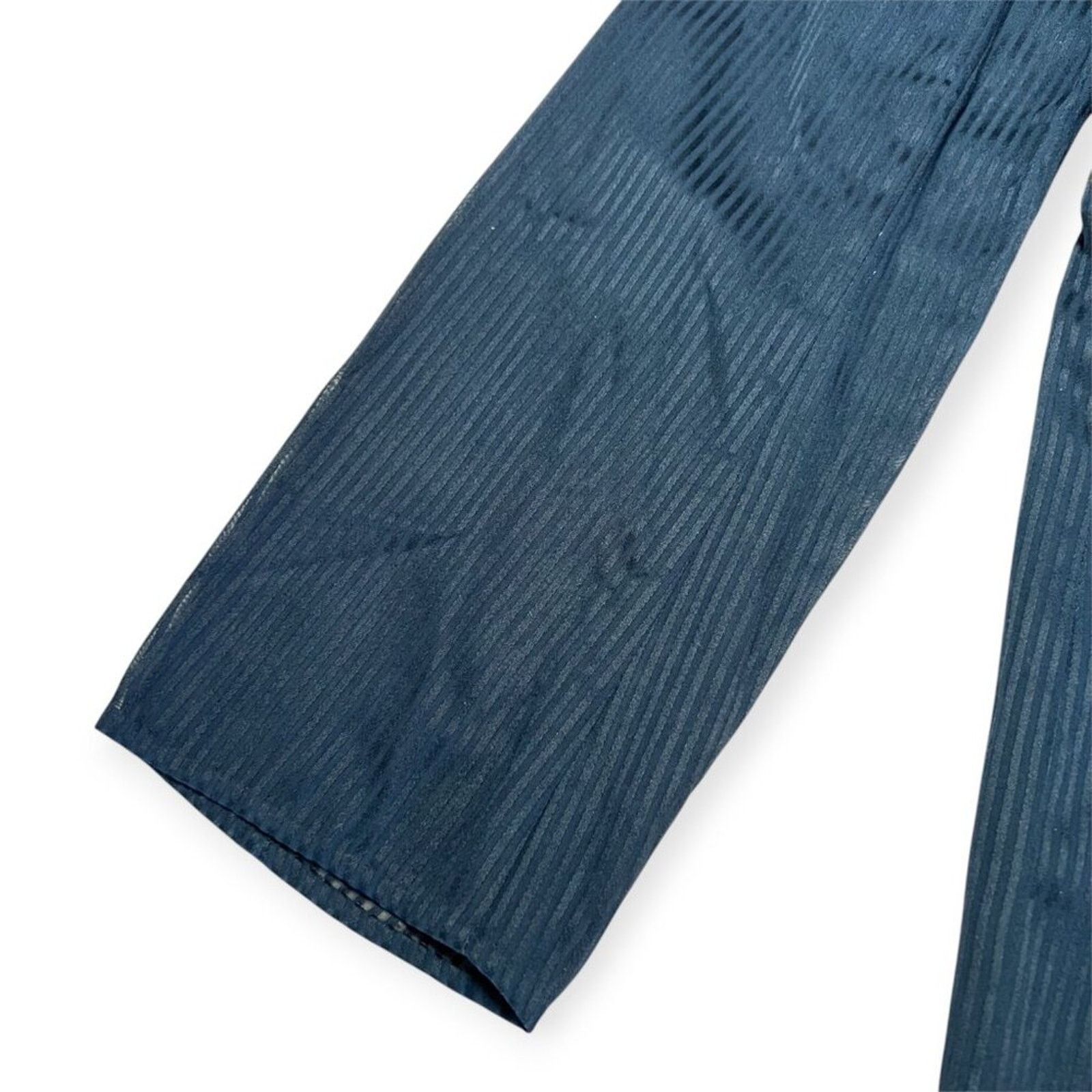 Akris Akris Gionata Silk Blend Striped Jacket Size 8 Navy Size M / US 6-8 / IT 42-44 - 9 Thumbnail