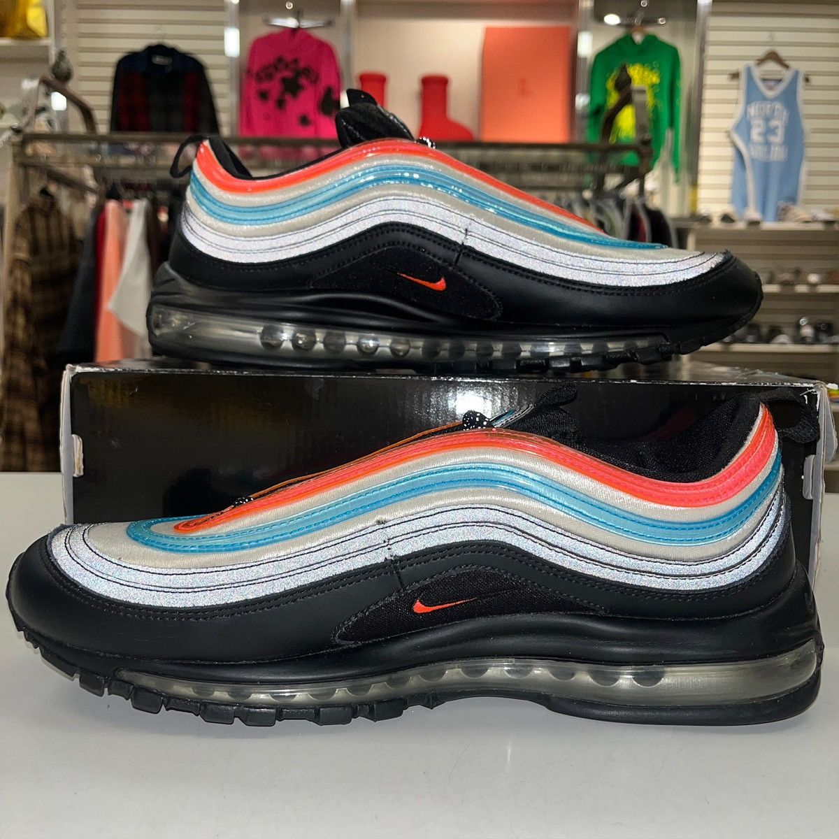 Nike Size 12 - Nike Air Max 97 Neon Seoul CI1503-001 Size US 12 / EU 45 - 2 Thumbnail