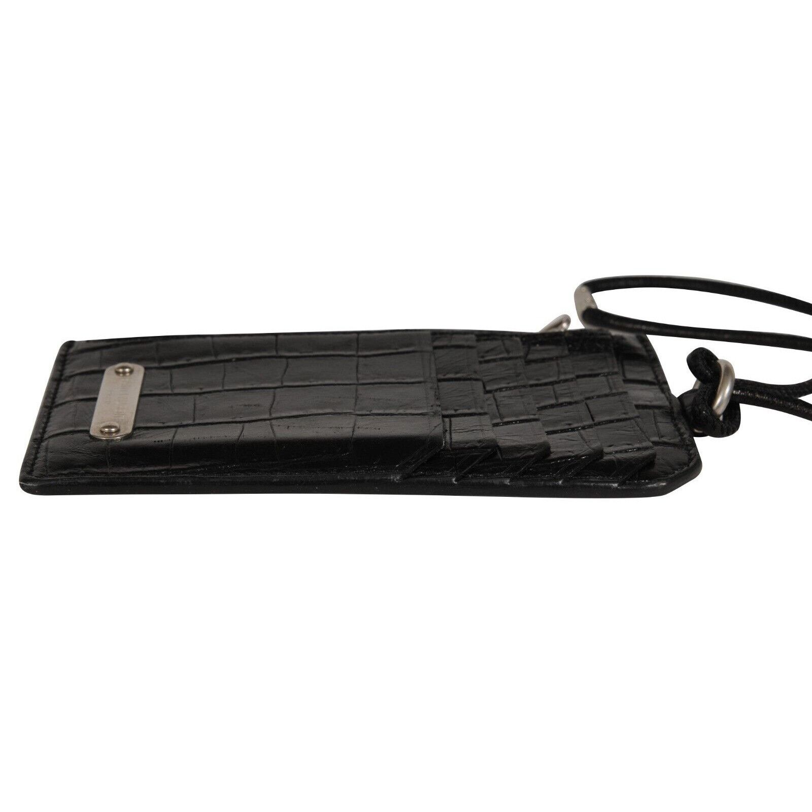 Saint Laurent Paris Embossed Crocodile Leather Wallet Card Holder Size ONE SIZE - 6 Thumbnail