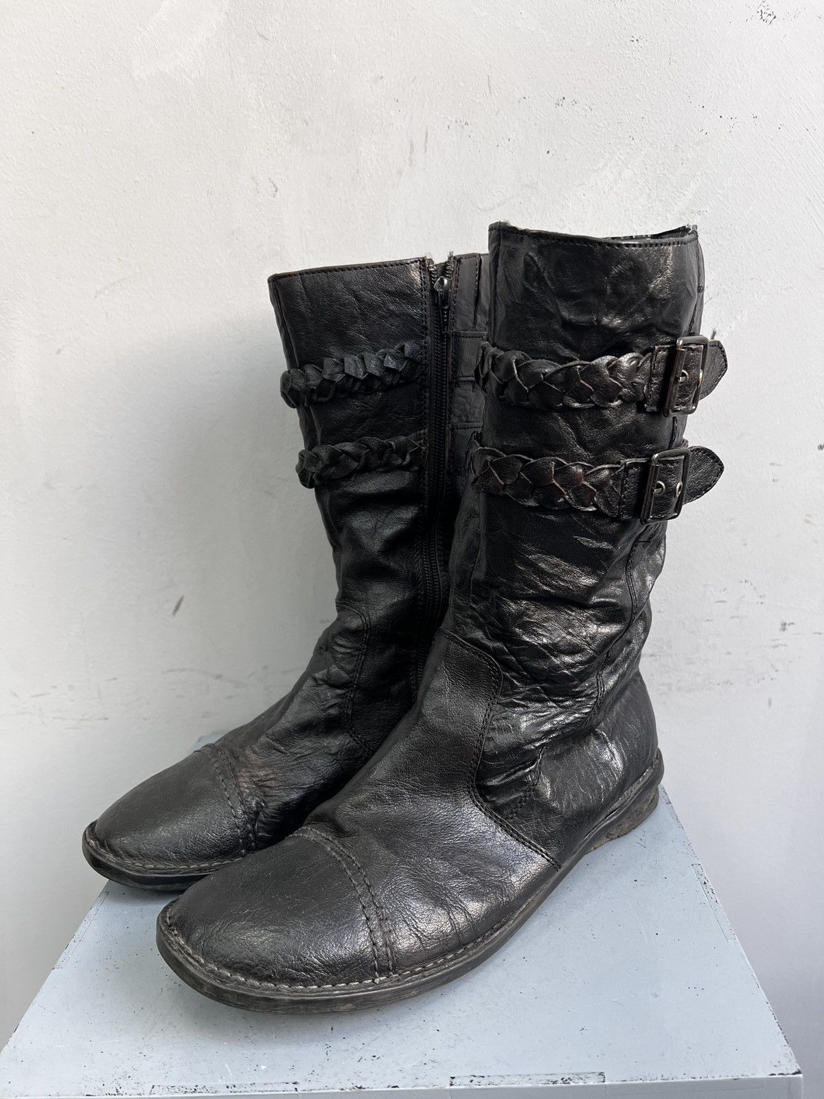 14th Addiction Opium style 14th addiction belted rimless boxing boots y2k Size US 8 / EU 41 - 4 Thumbnail
