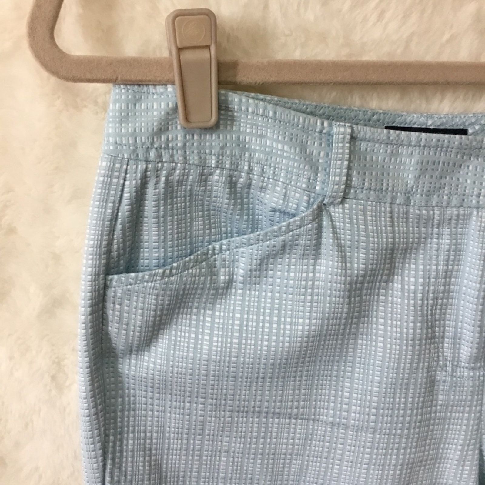 Ann Taylor Ann Taylor Blue Pattern Crop Pants Size 28" / US 6 / IT 42 - 3 Thumbnail
