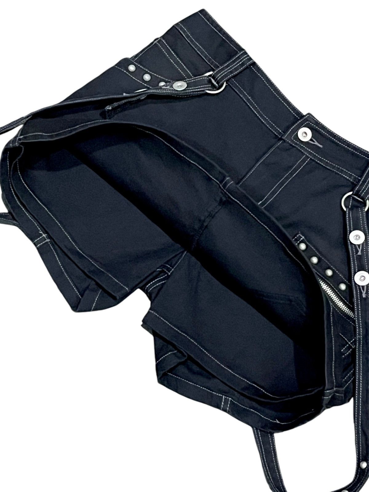 Tribal Streetwear ALGONQUINS Punk Bondage Studded Hybrid Mini Skirt Hot Pants Size 30" / US 8 / IT 44 - 8 Thumbnail