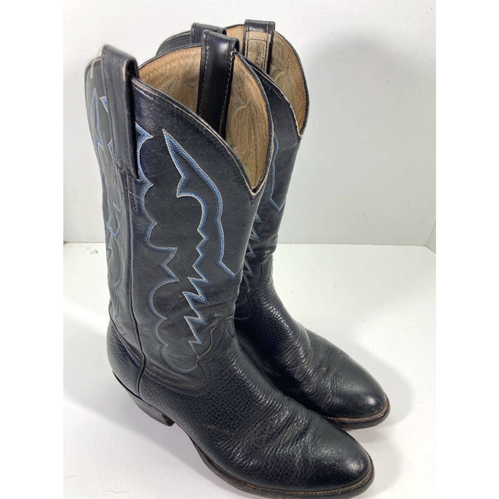 CO Adams Boot Co Boots Men Size 8 D Black Leather Western Classic Rodeo Vintage Size US 8 / EU 41 - 2 Thumbnail