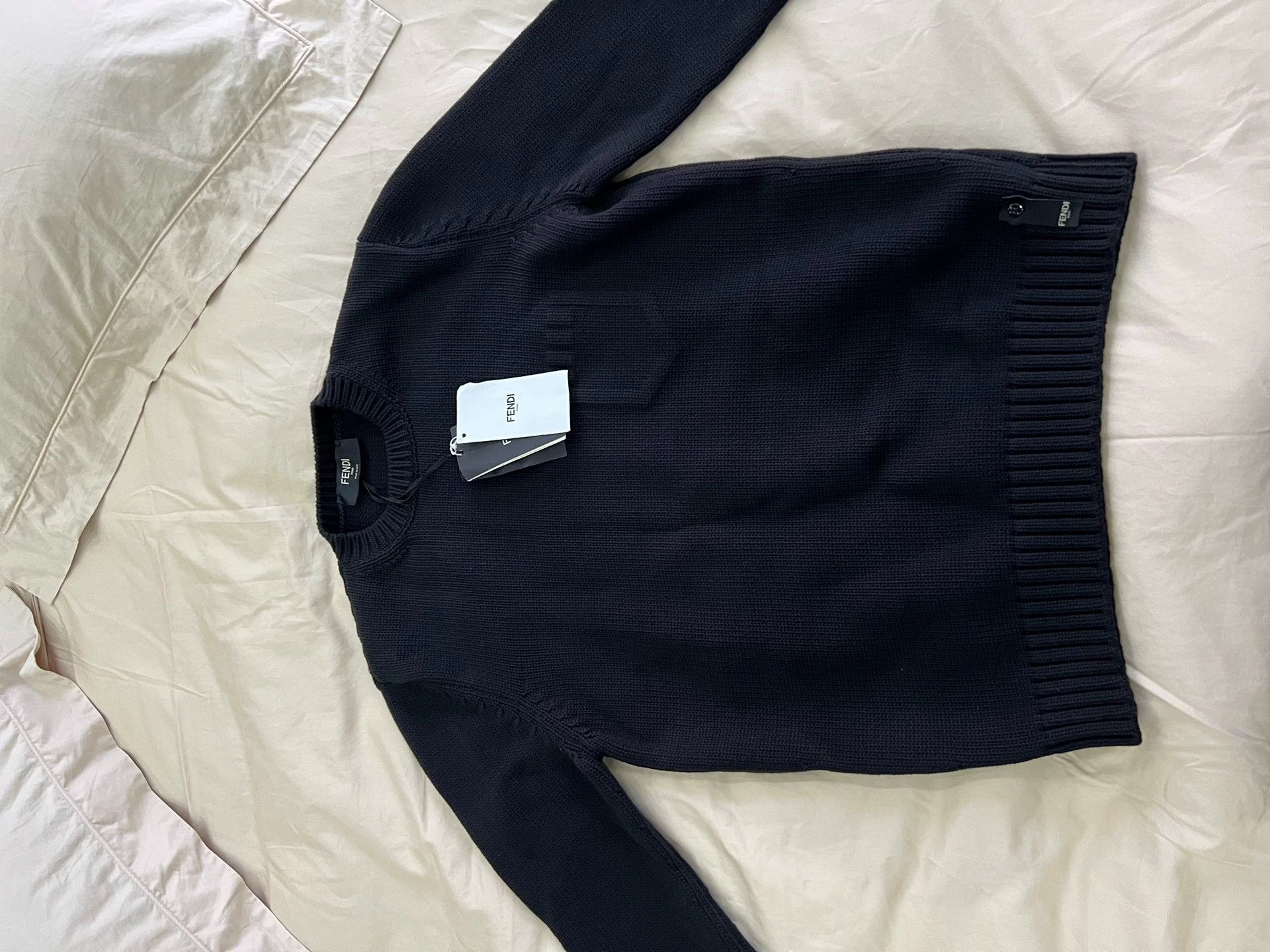 Fendi FENDI 3D Logo Black Sweater Size 50 New Size US M / EU 48-50 / 2 - 1 Thumbnail