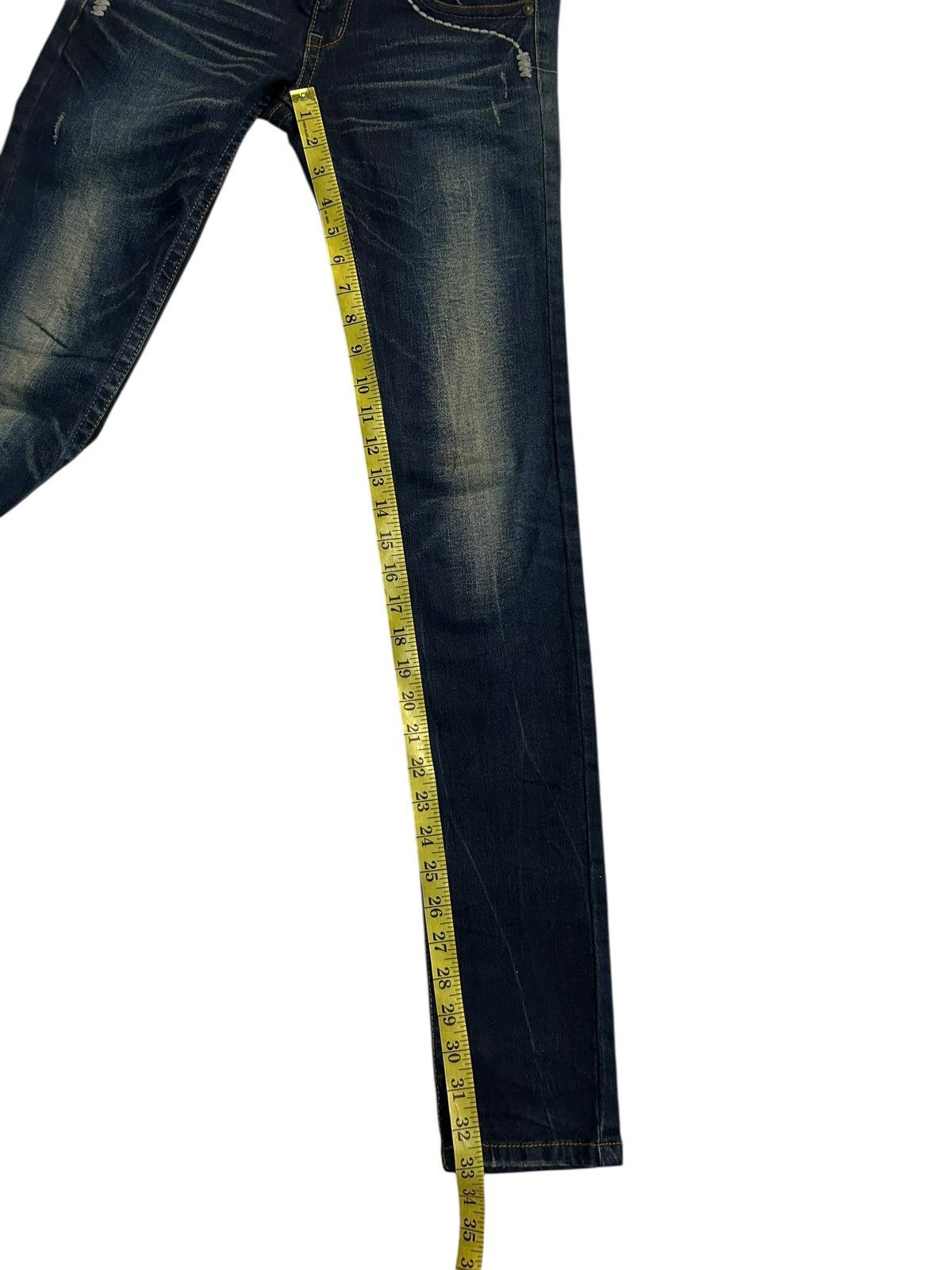 If Six Was Nine × KMRii × Le Grande Bleu (L.G.B.) Skull Red Pepper Japanese Punk Denim Jeans Size US 29 - 22 Thumbnail